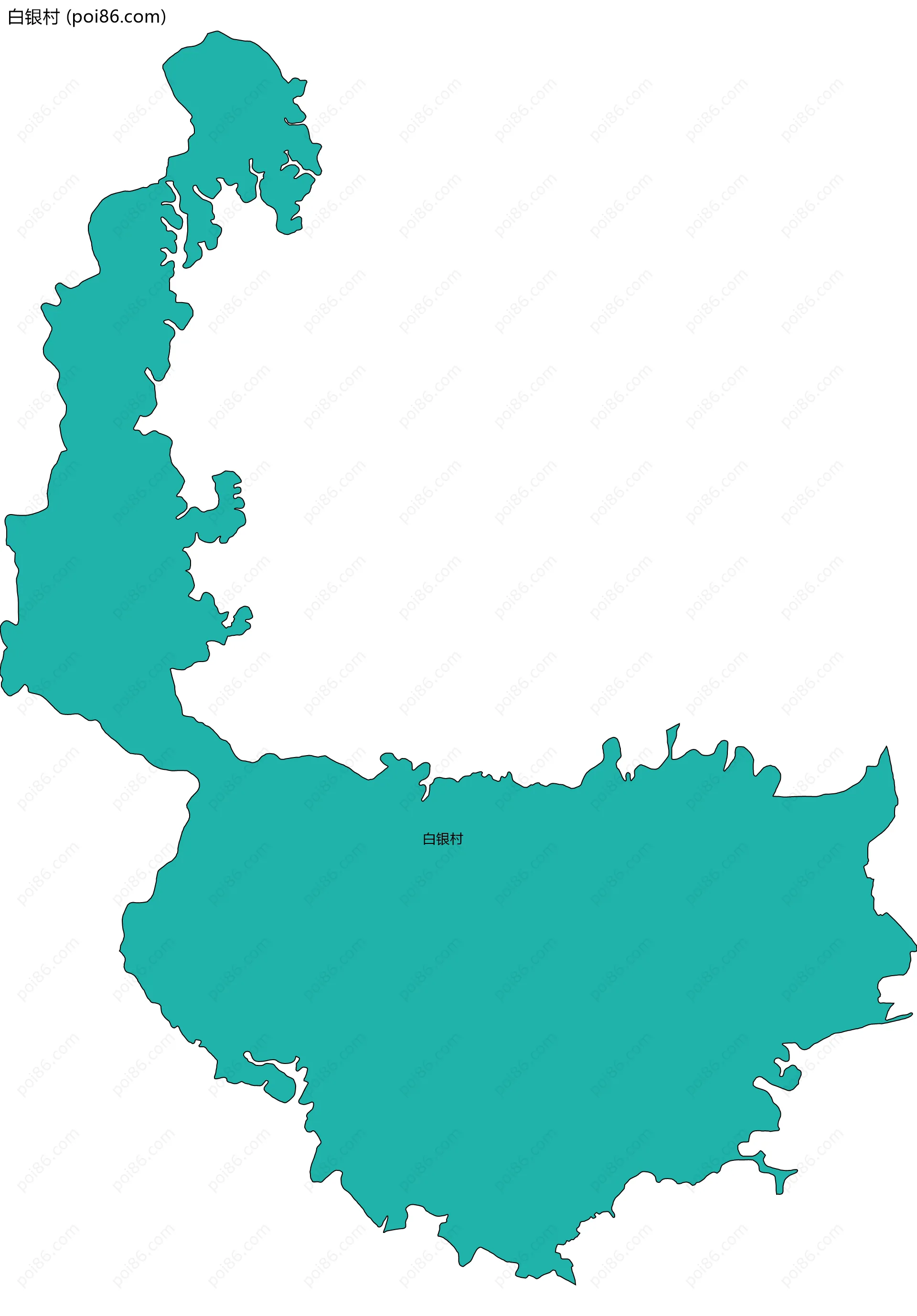 白银村边界地图