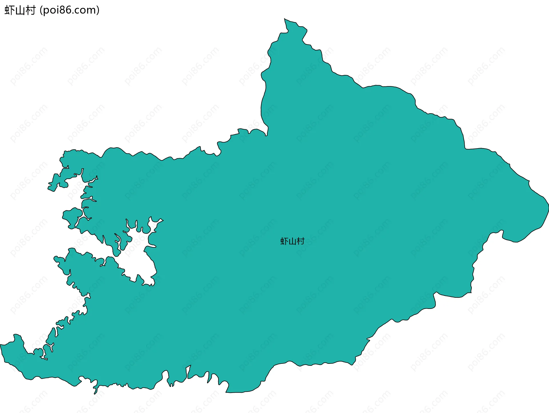 虾山村边界地图