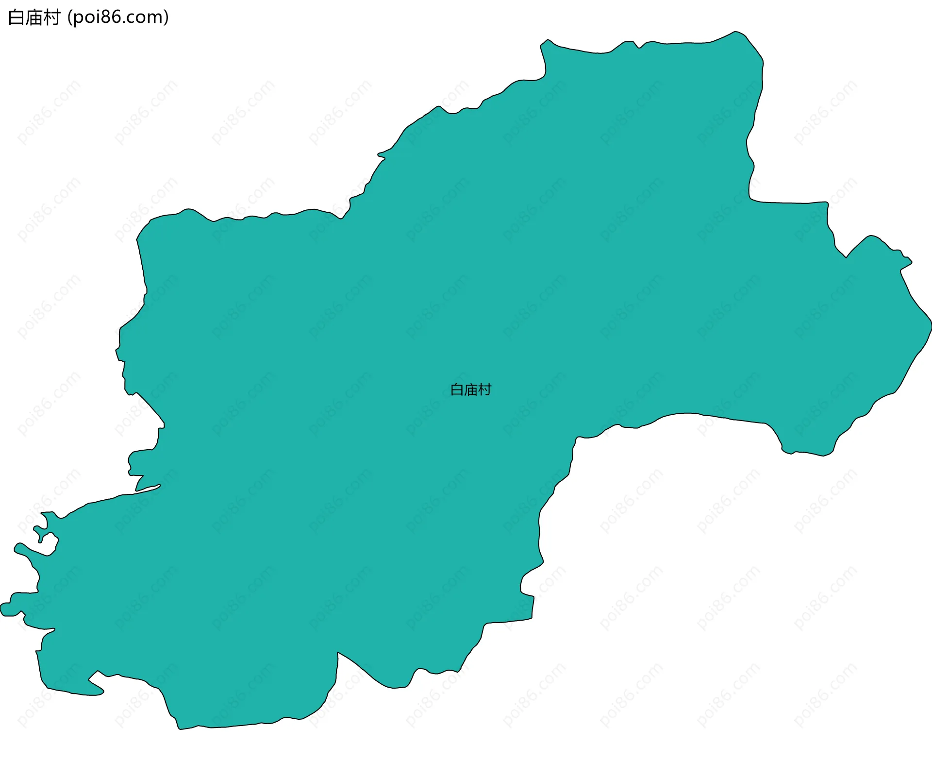 白庙村边界地图