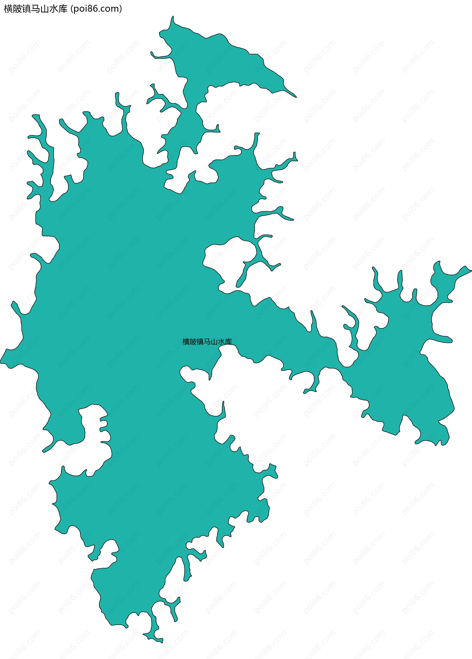 横陂镇马山水库边界地图