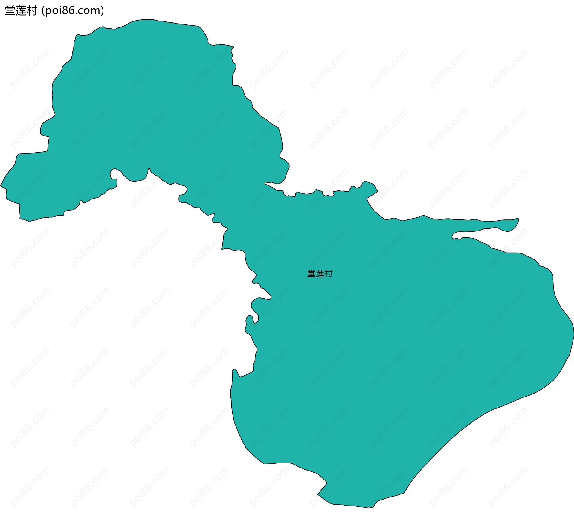 堂莲村边界地图