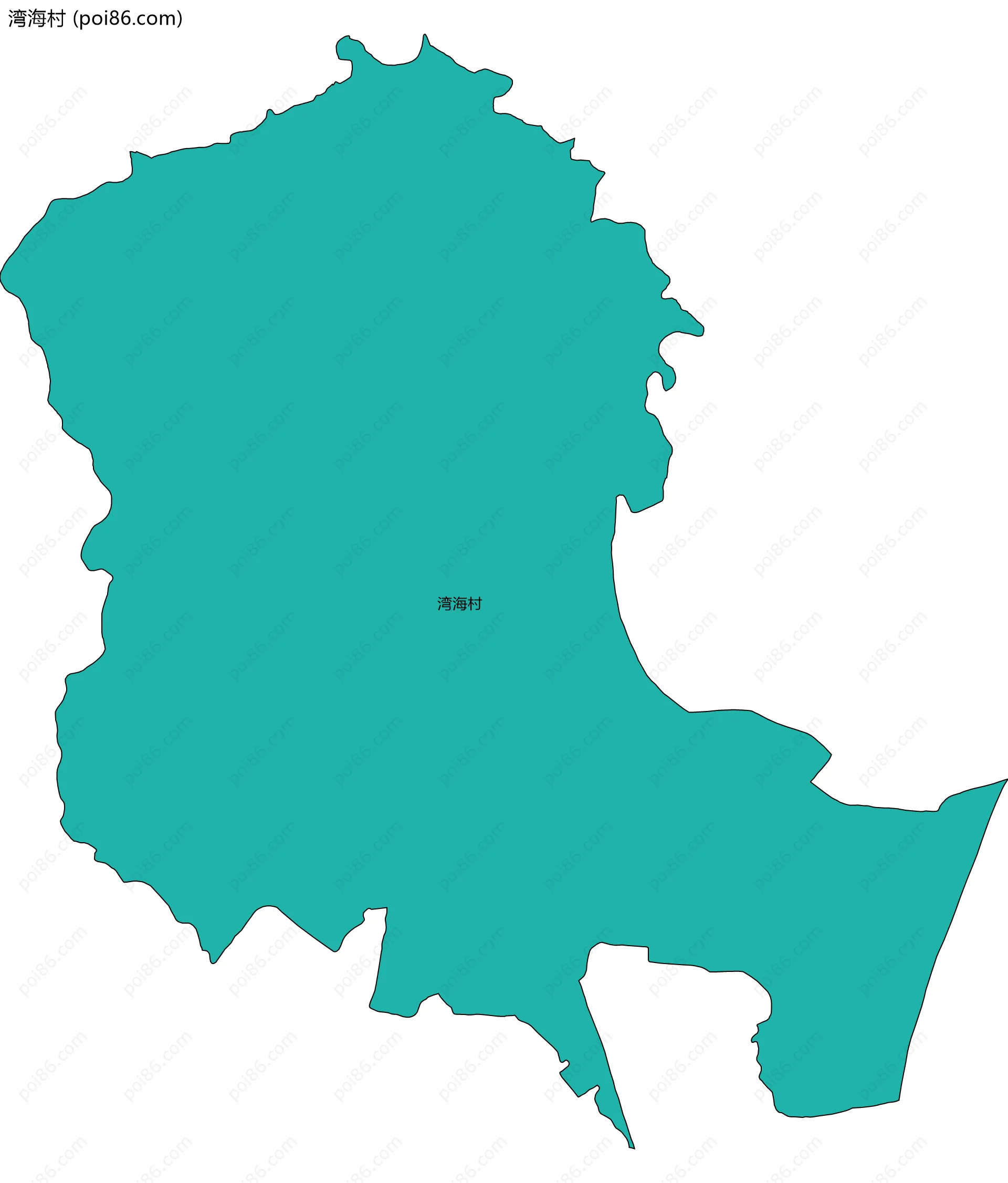 湾海村边界地图
