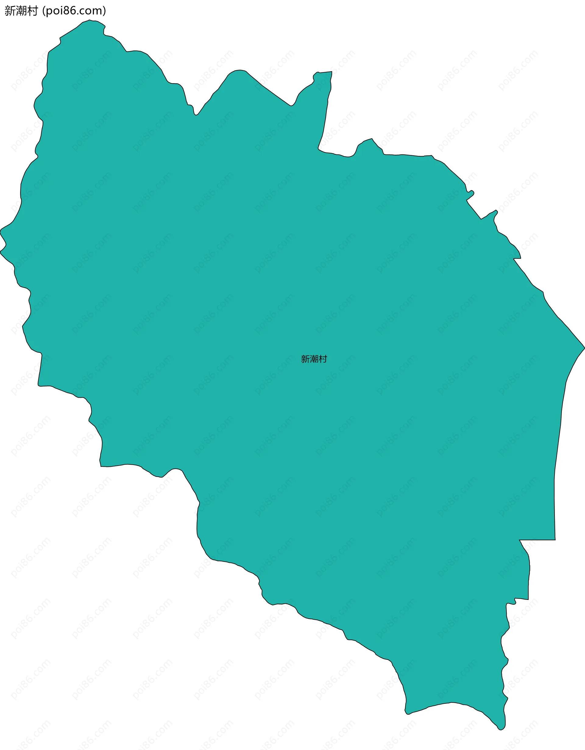 新潮村边界地图