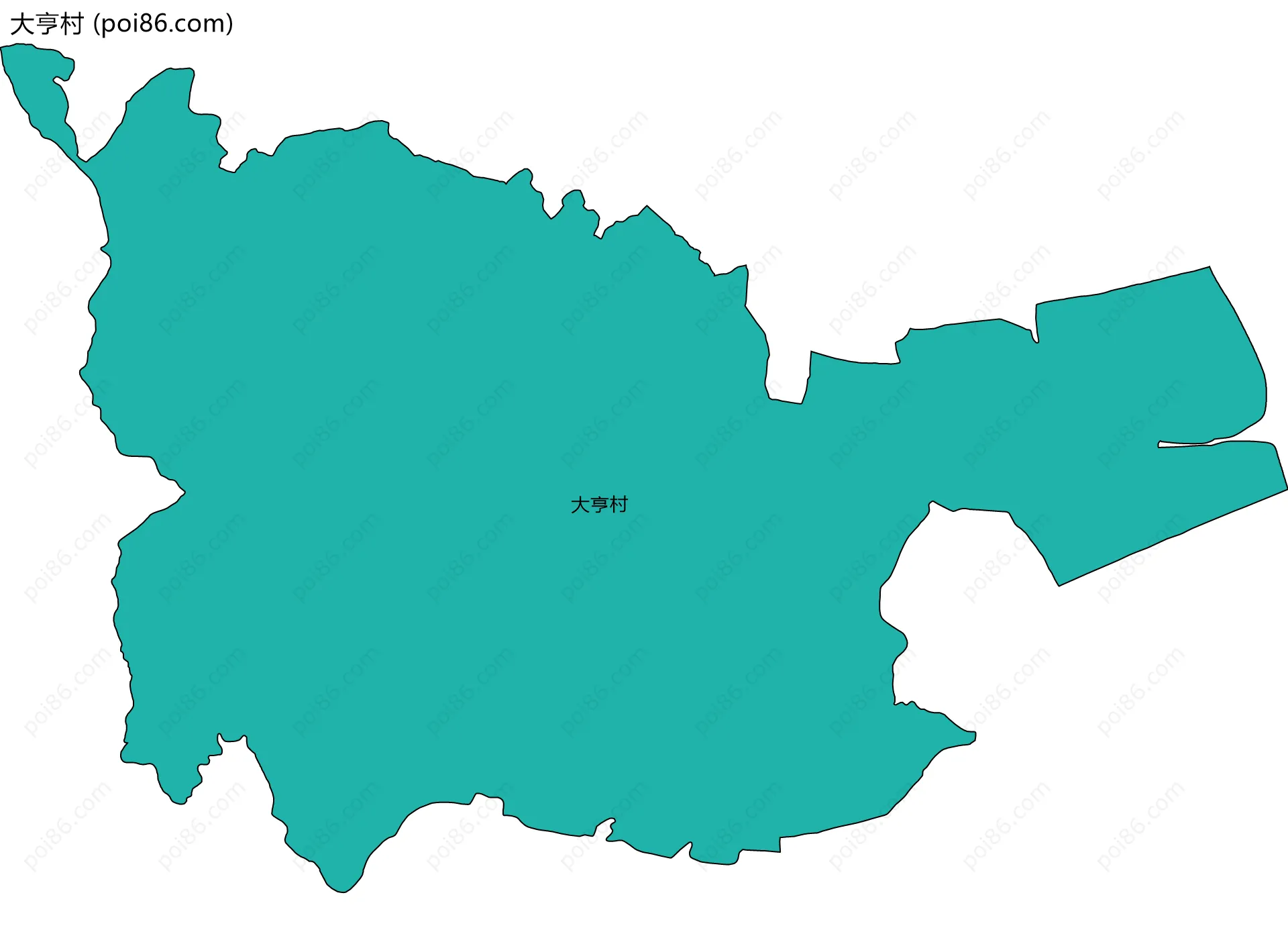大亨村边界地图