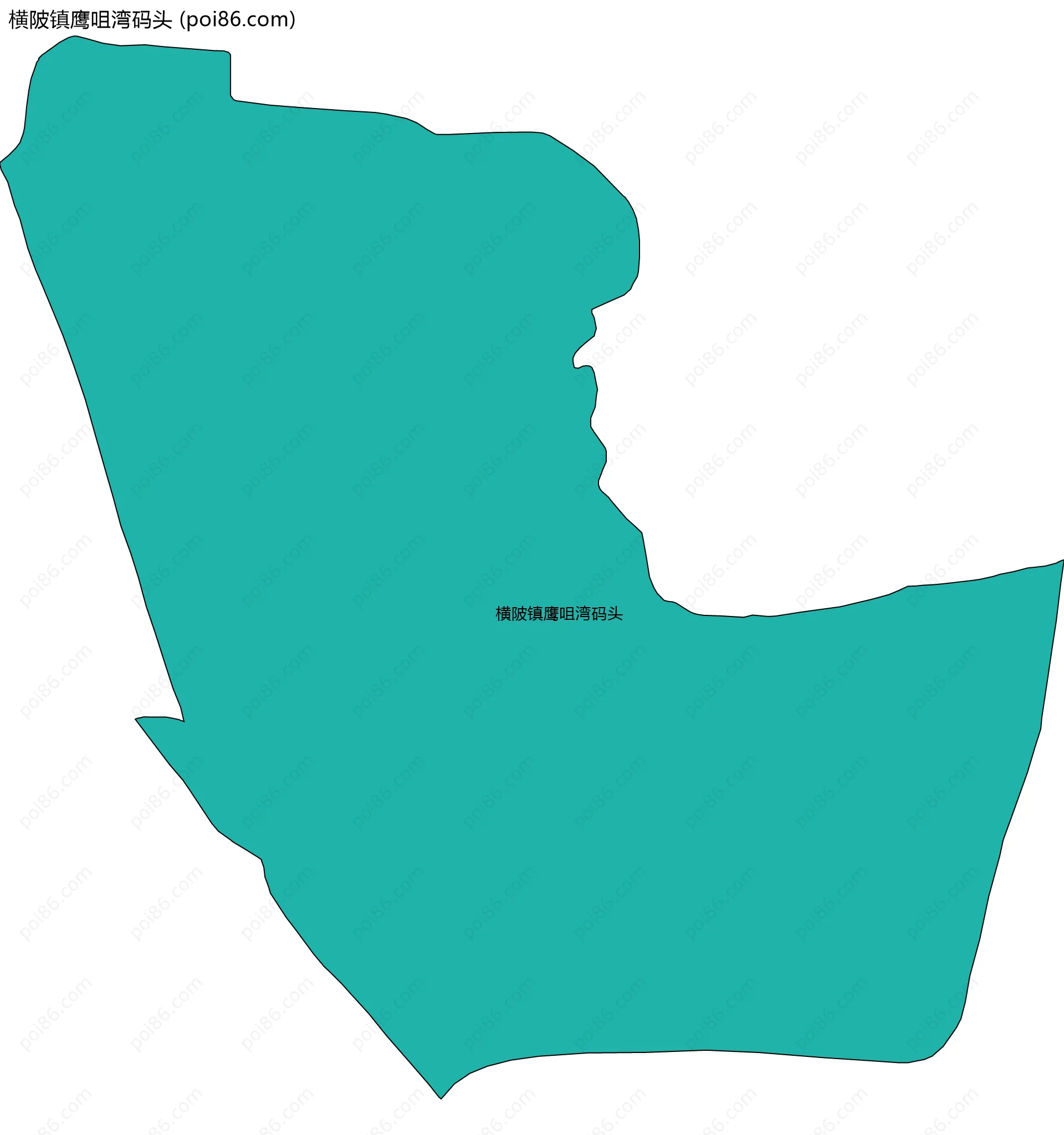 横陂镇鹰咀湾码头边界地图