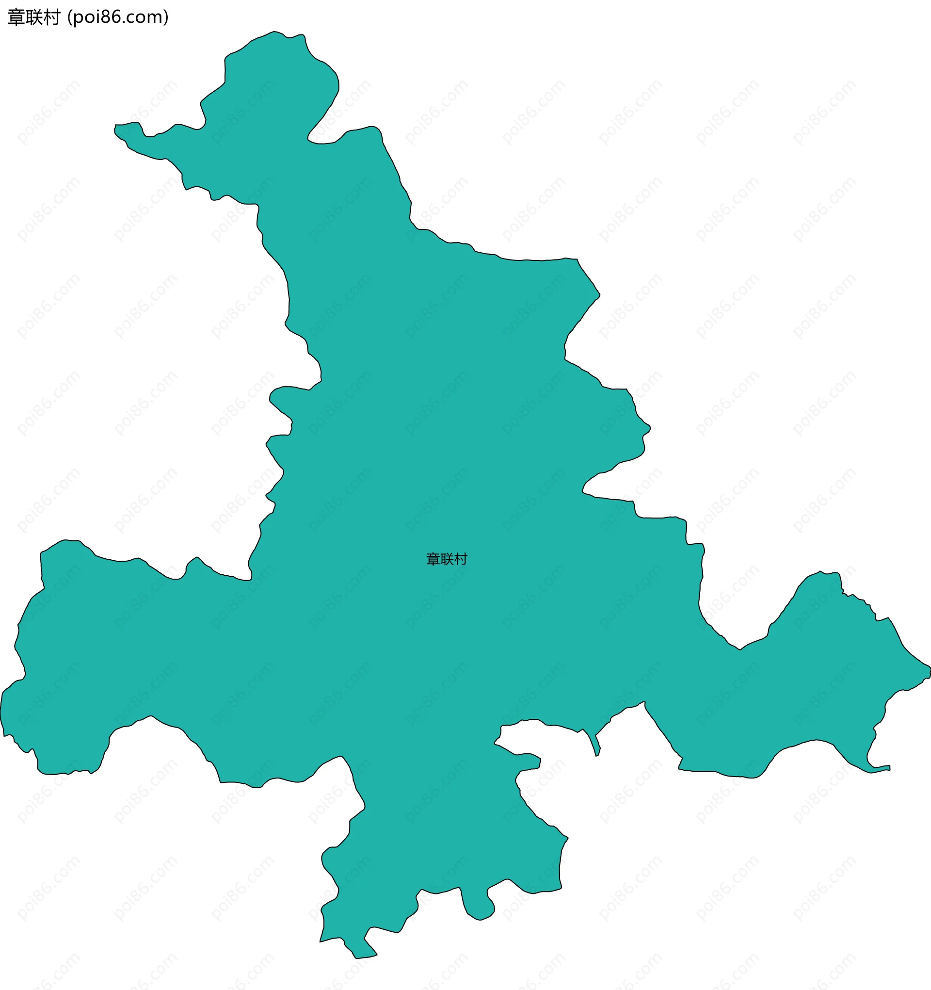章联村边界地图