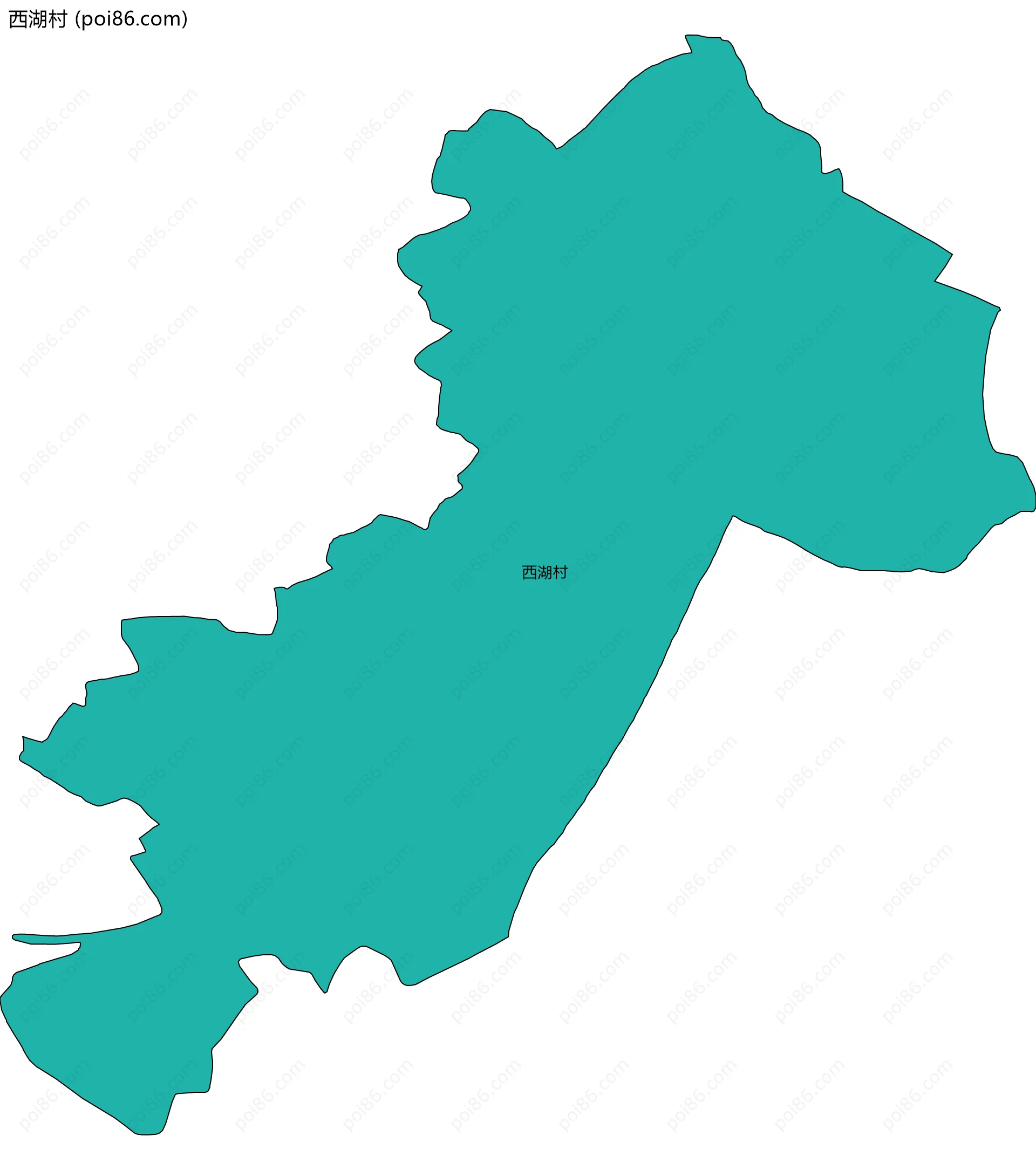 西湖村边界地图