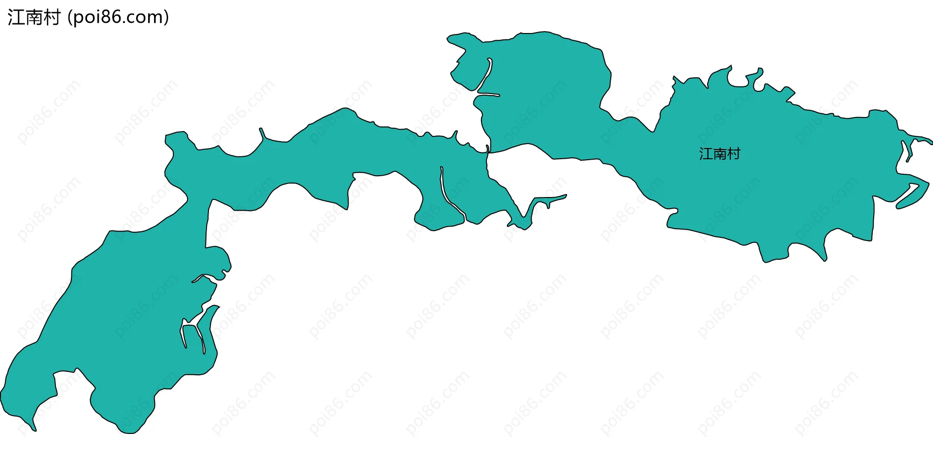 江南村边界地图