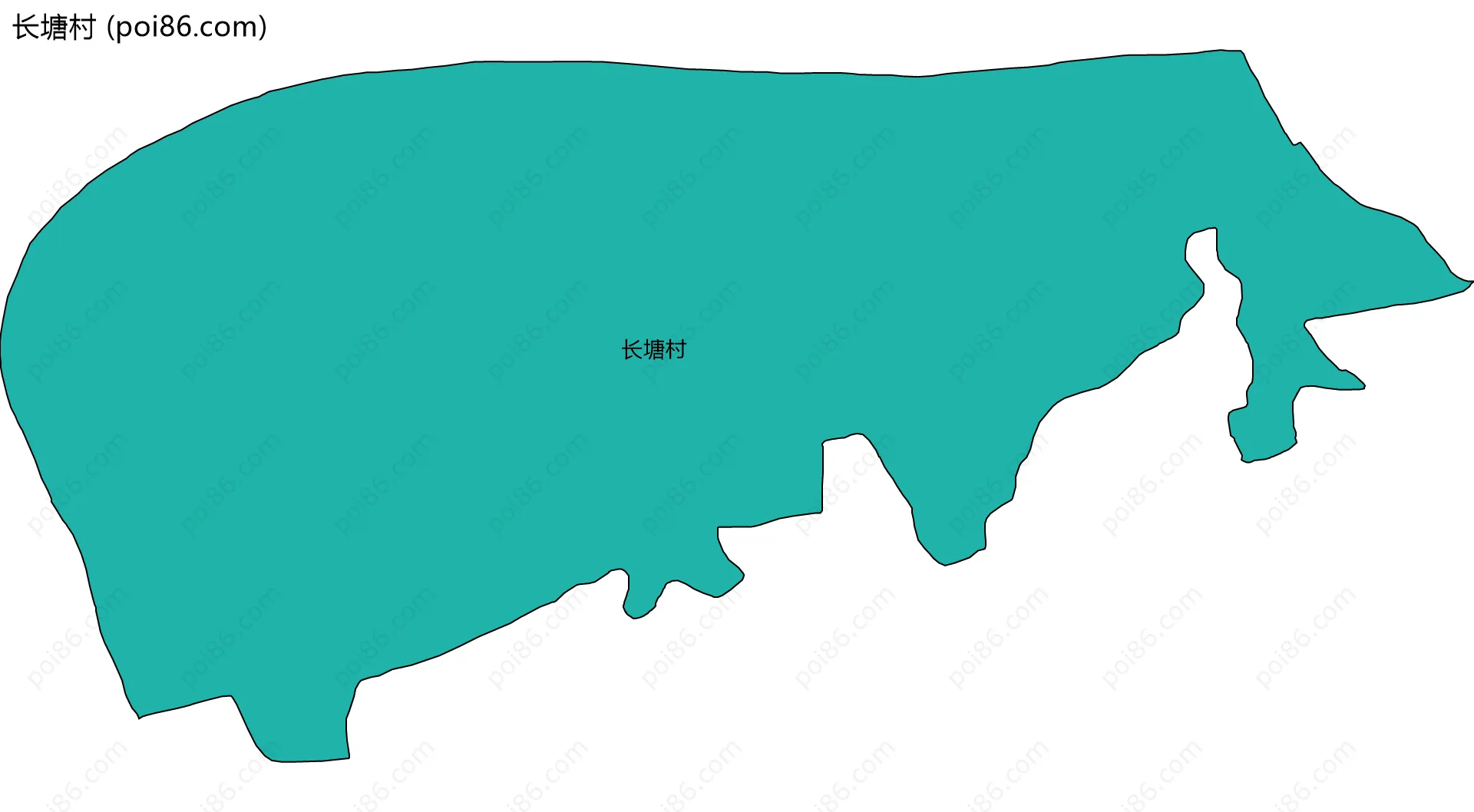 长塘村边界地图