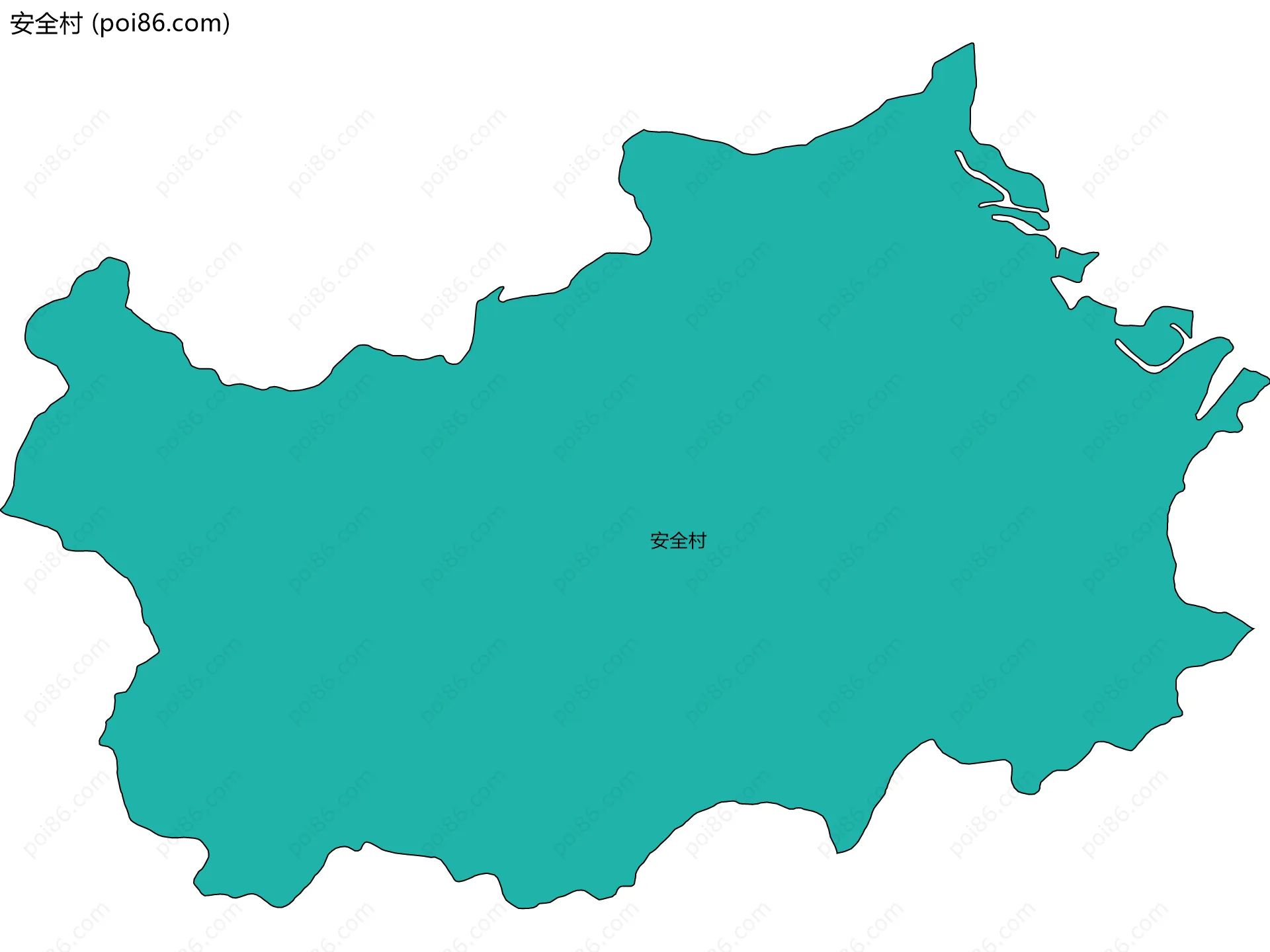 安全村边界地图
