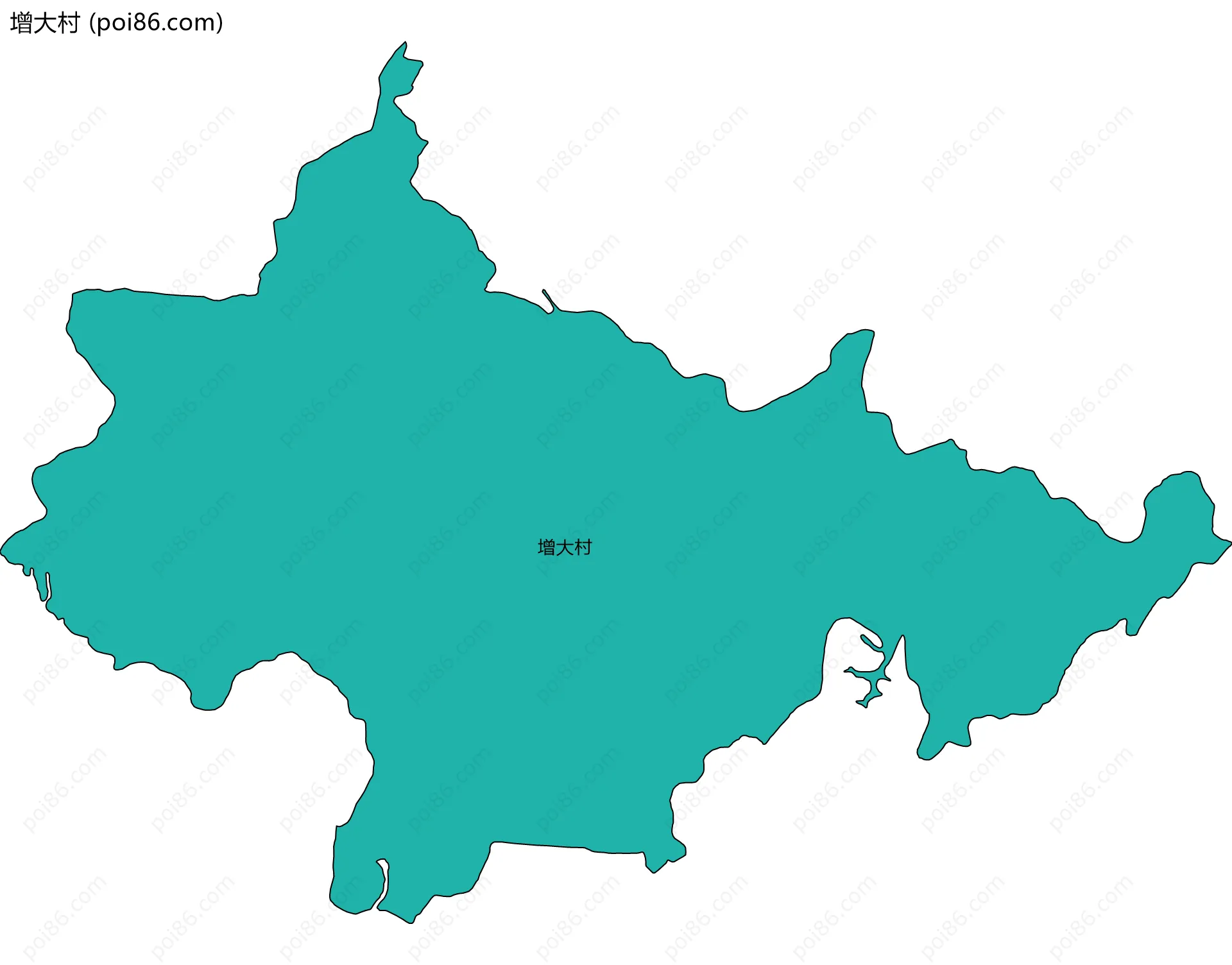 增大村边界地图