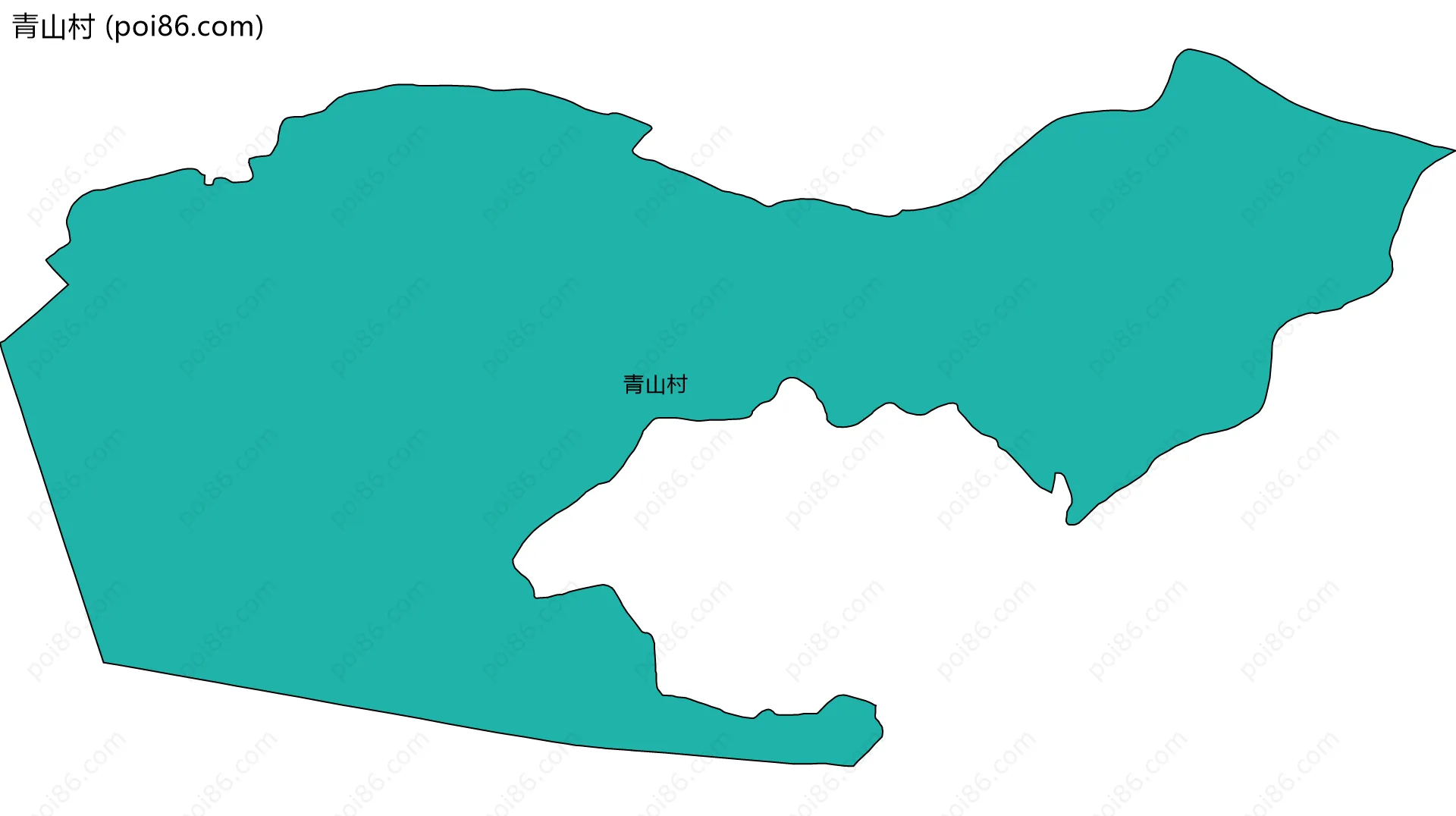 青山村边界地图