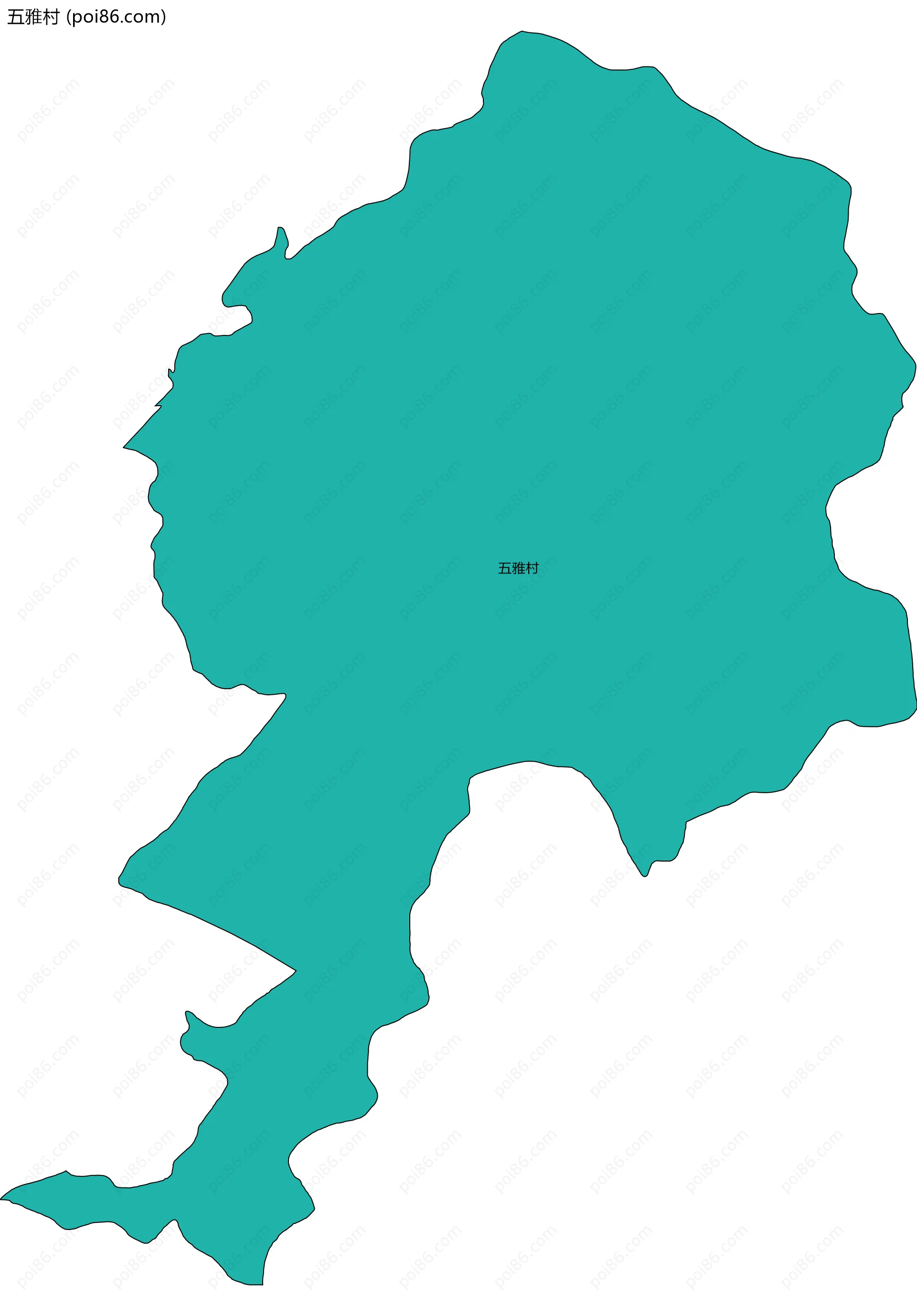 五雅村边界地图