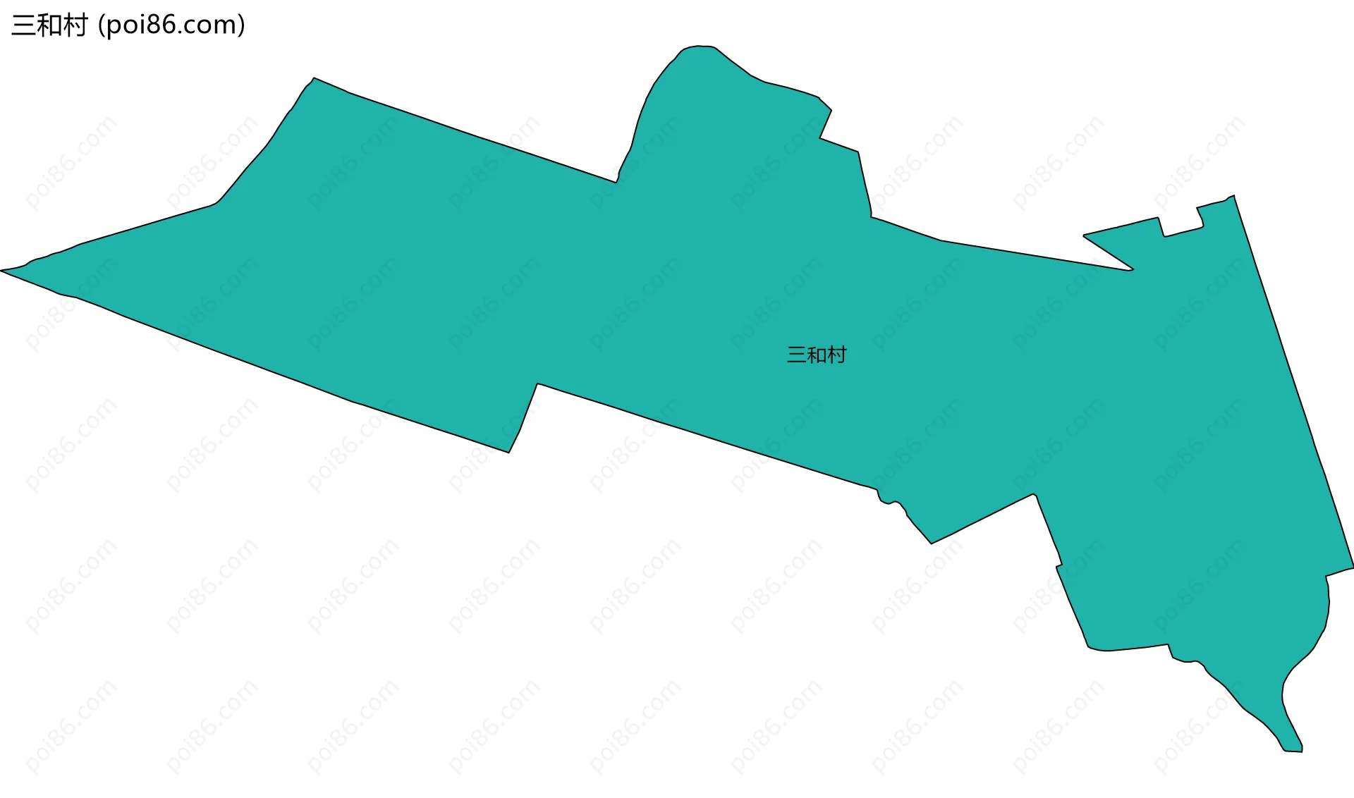 三和村边界地图