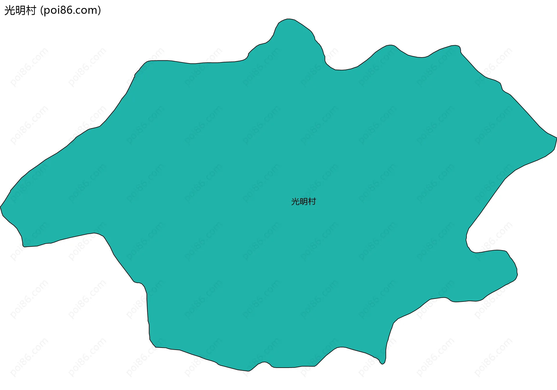 光明村边界地图