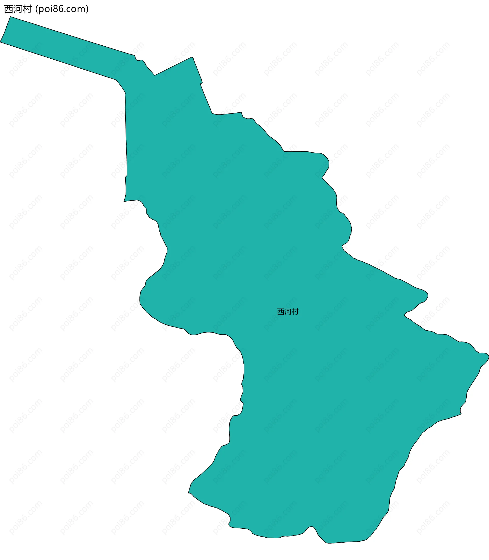 西河村边界地图
