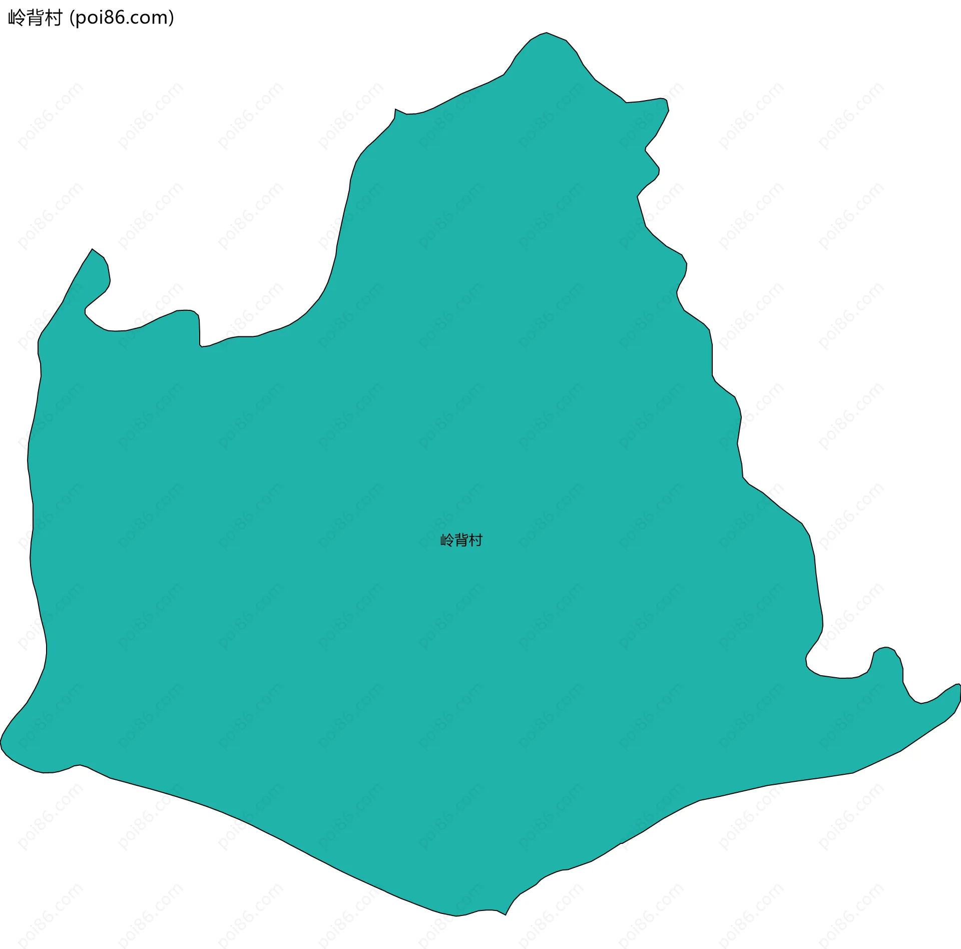 岭背村边界地图
