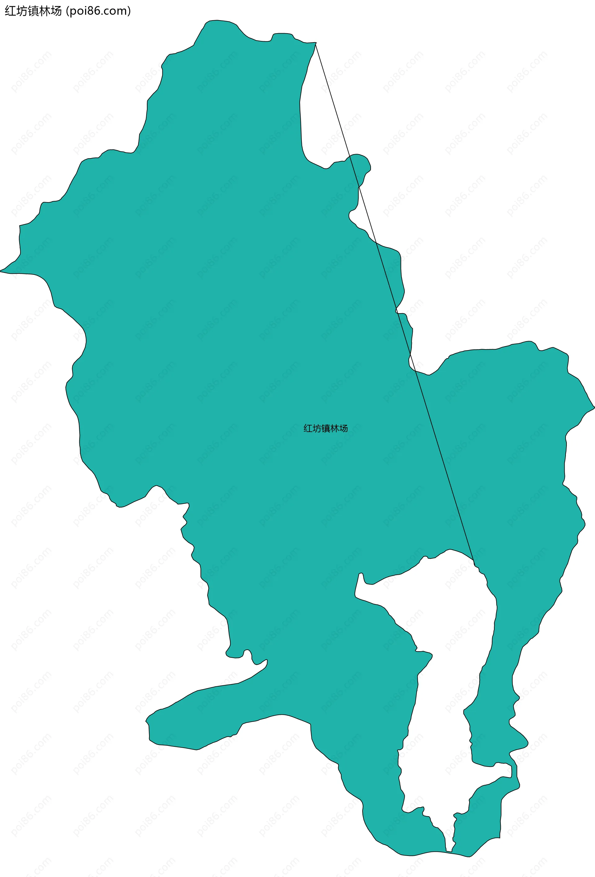 红坊镇林场边界地图