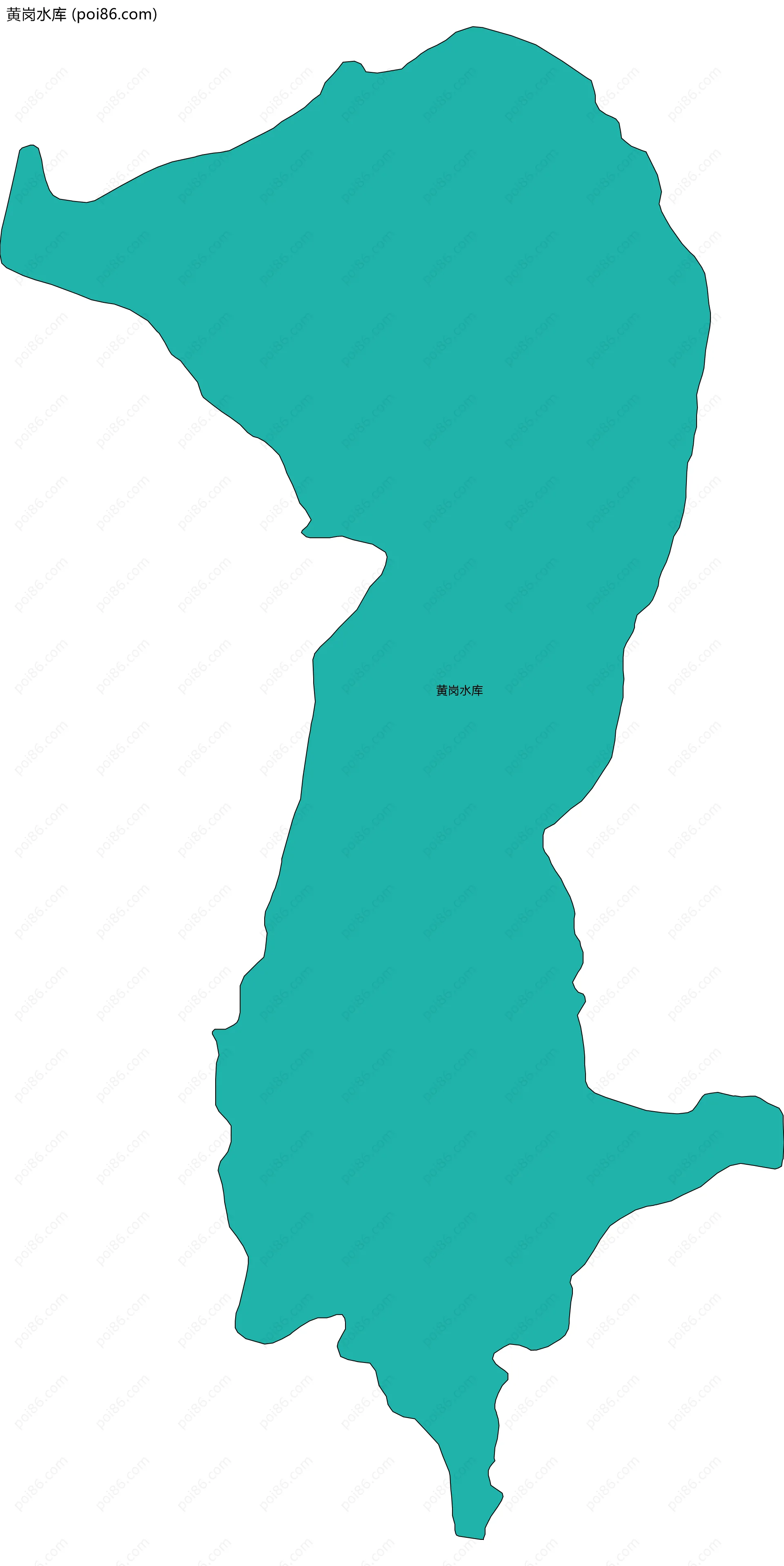 黄岗水库边界地图