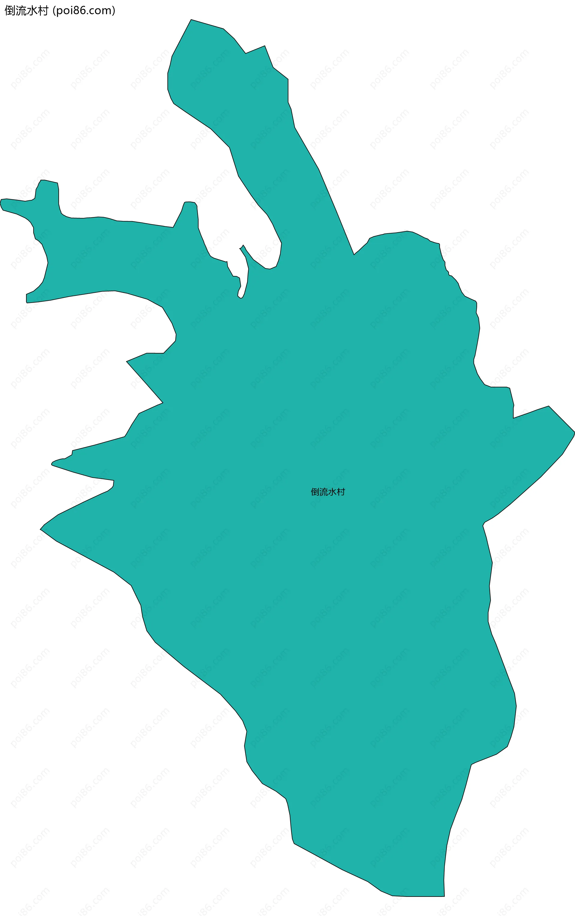 倒流水村边界地图