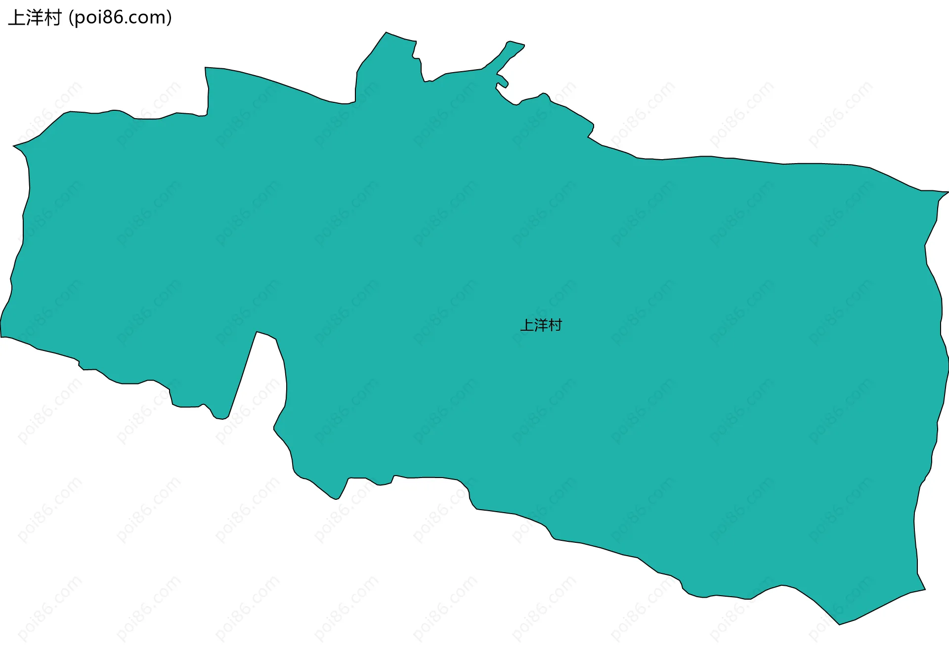 上洋村边界地图