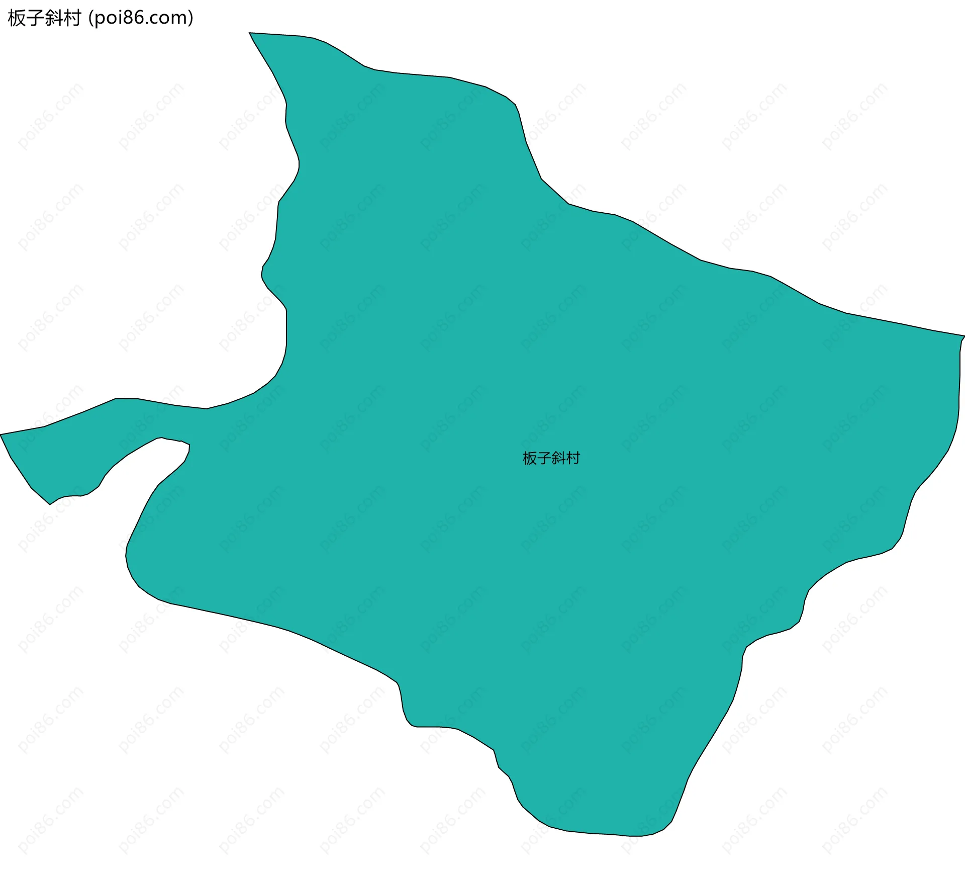 板子斜村边界地图