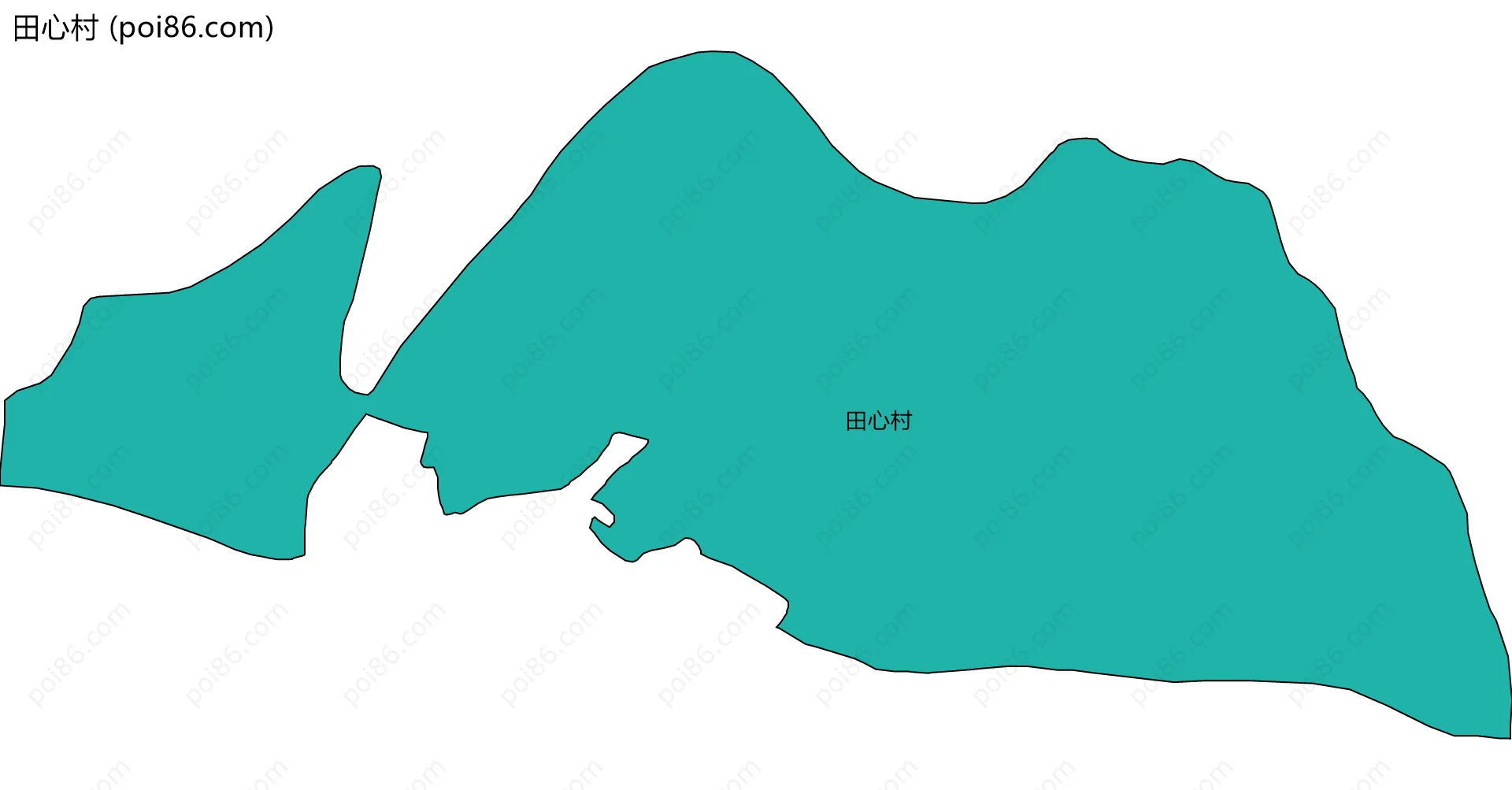 田心村边界地图