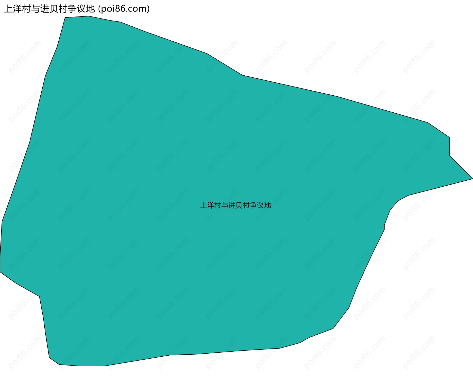 上洋村与进贝村争议地边界地图