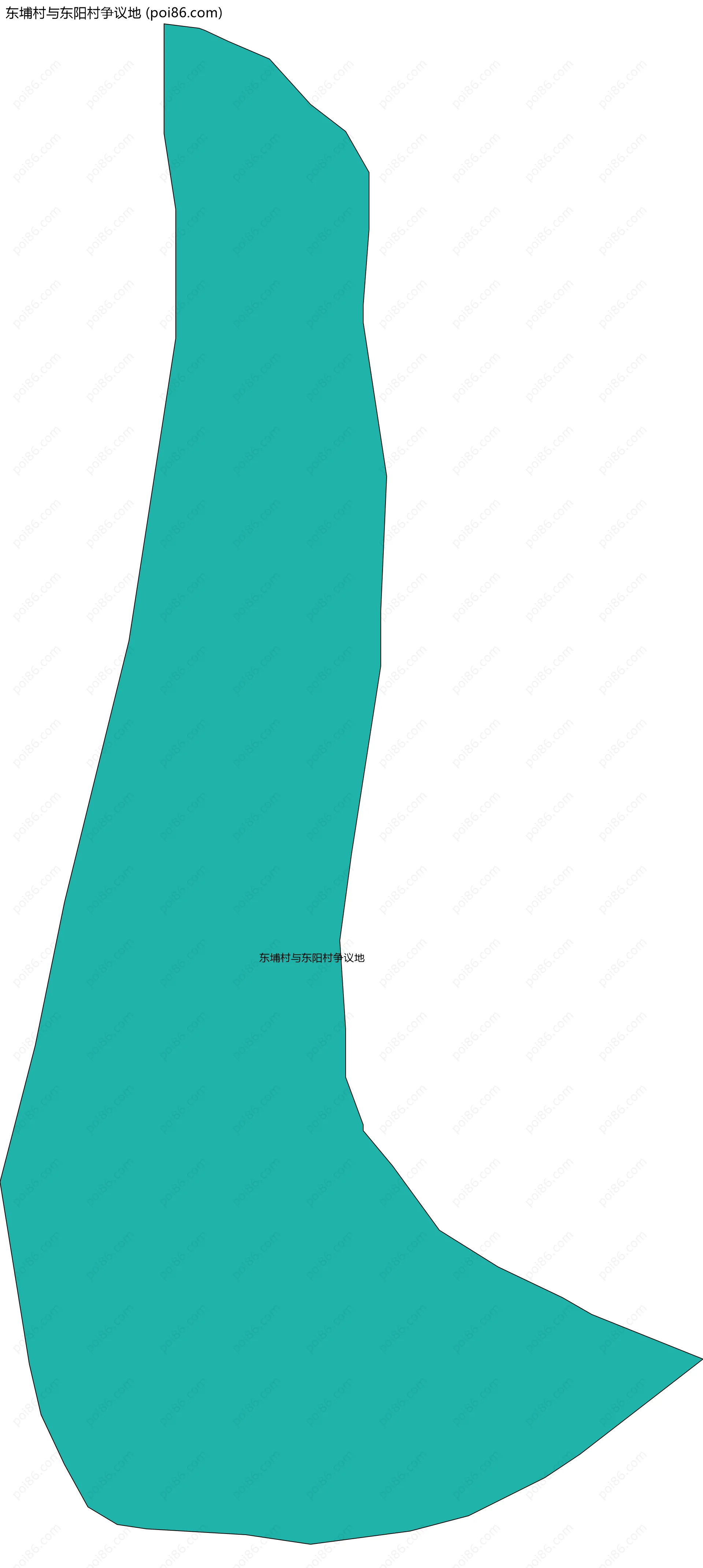 东埔村与东阳村争议地边界地图