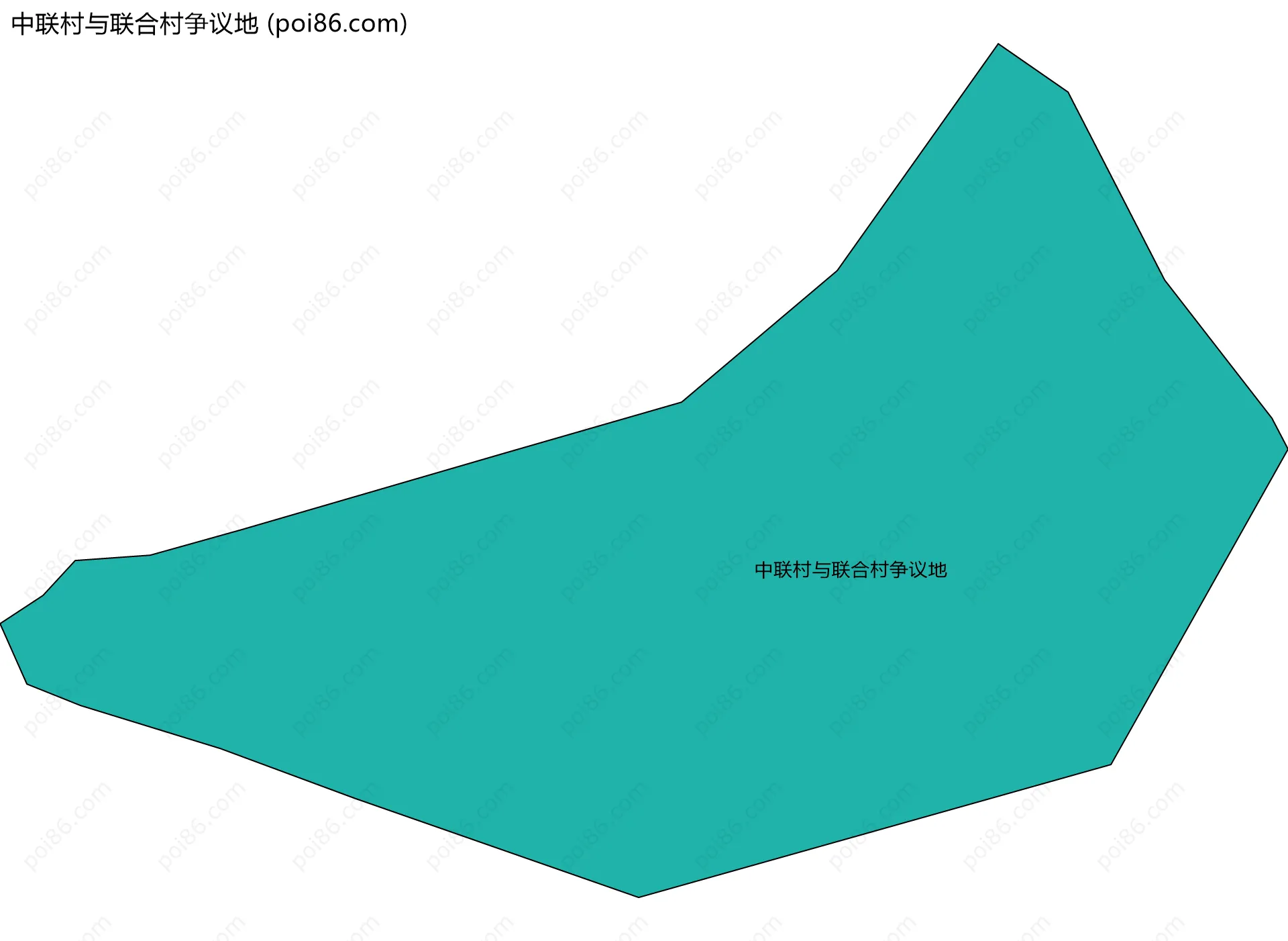 中联村与联合村争议地边界地图