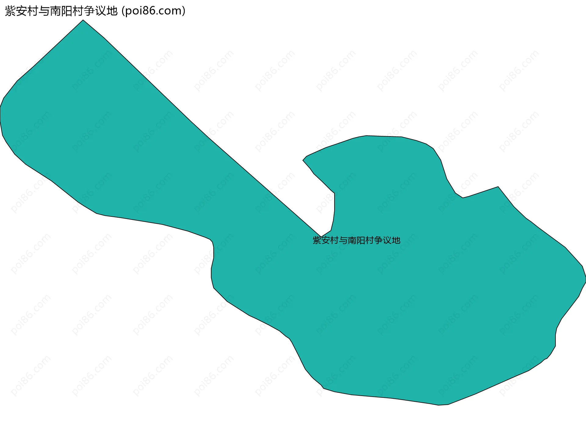 紫安村与南阳村争议地边界地图