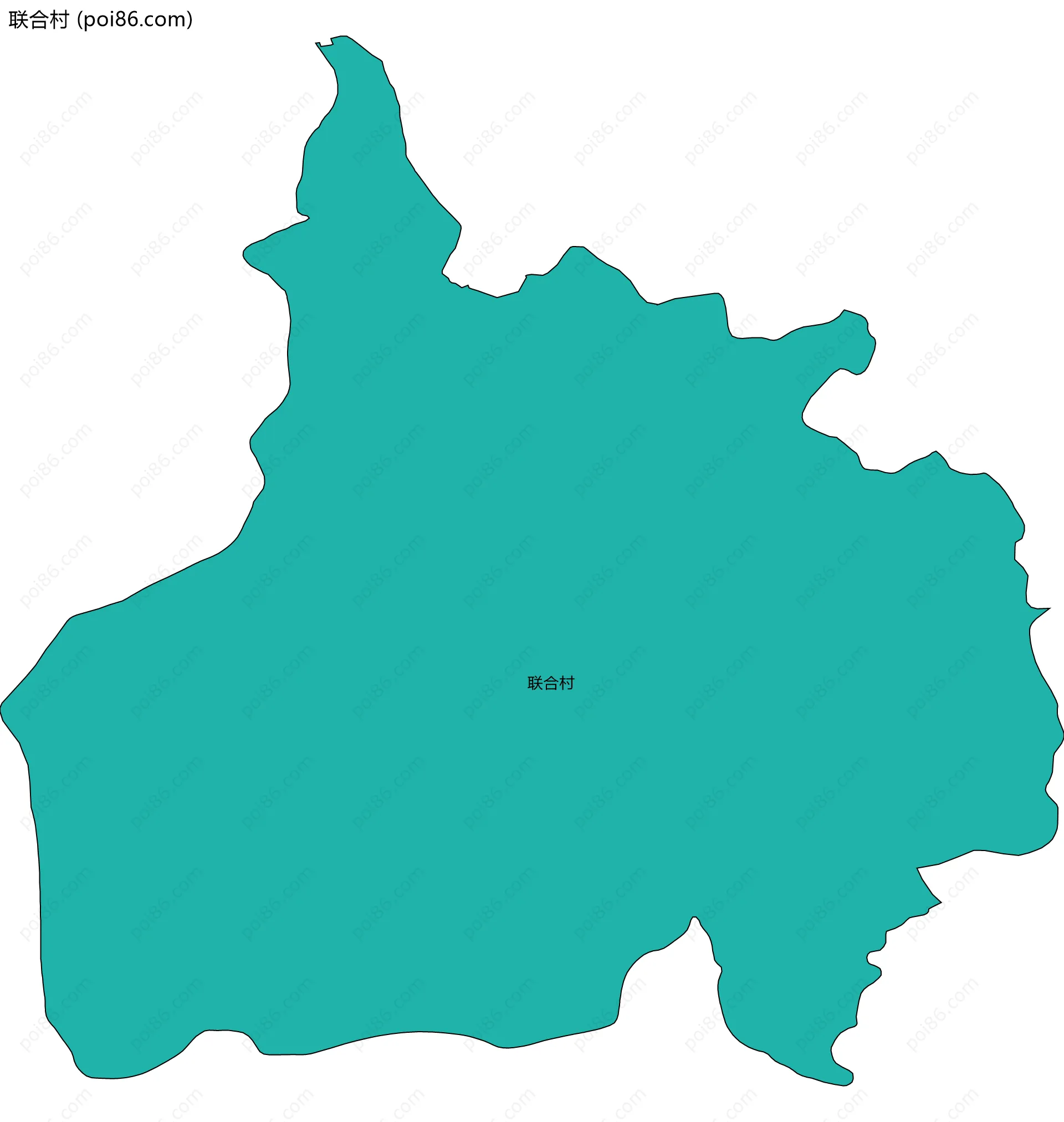 联合村边界地图