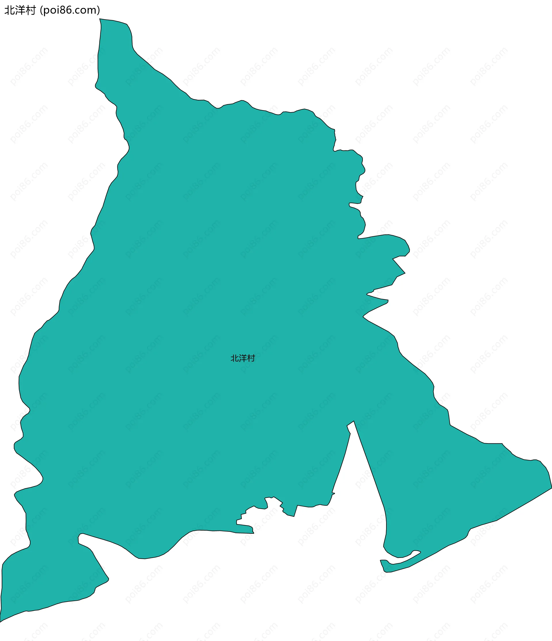 北洋村边界地图