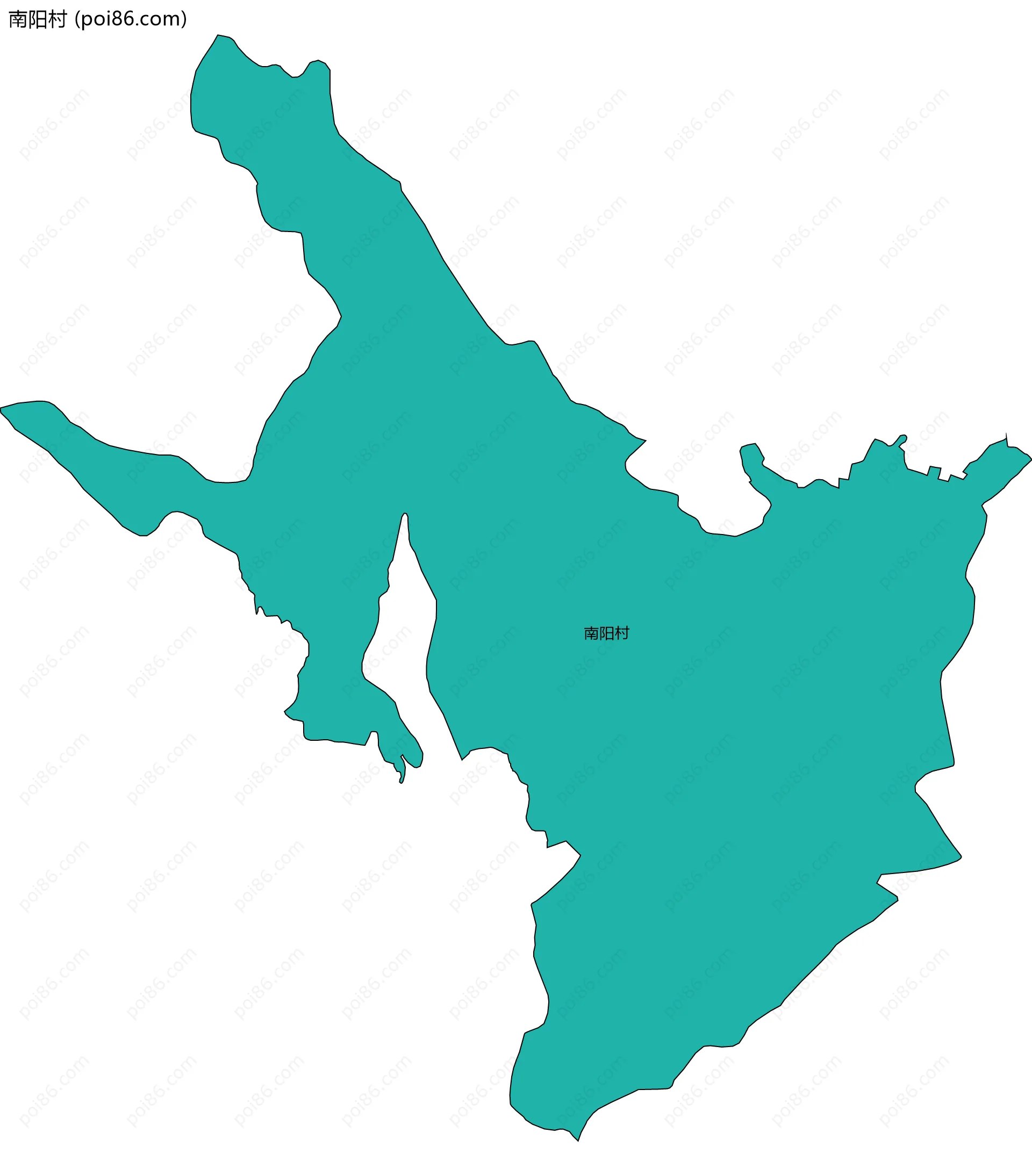 南阳村边界地图