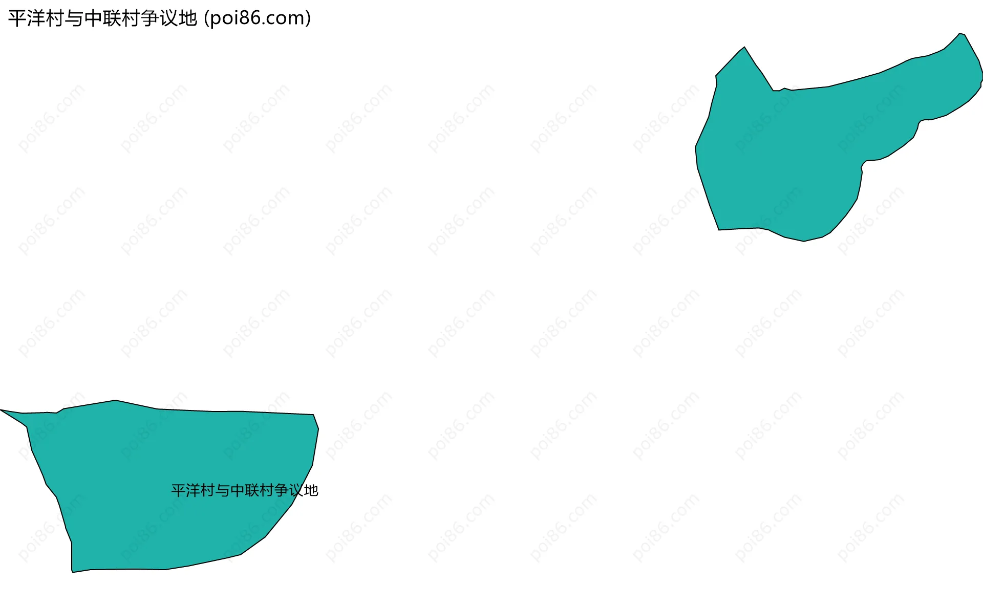 平洋村与中联村争议地边界地图