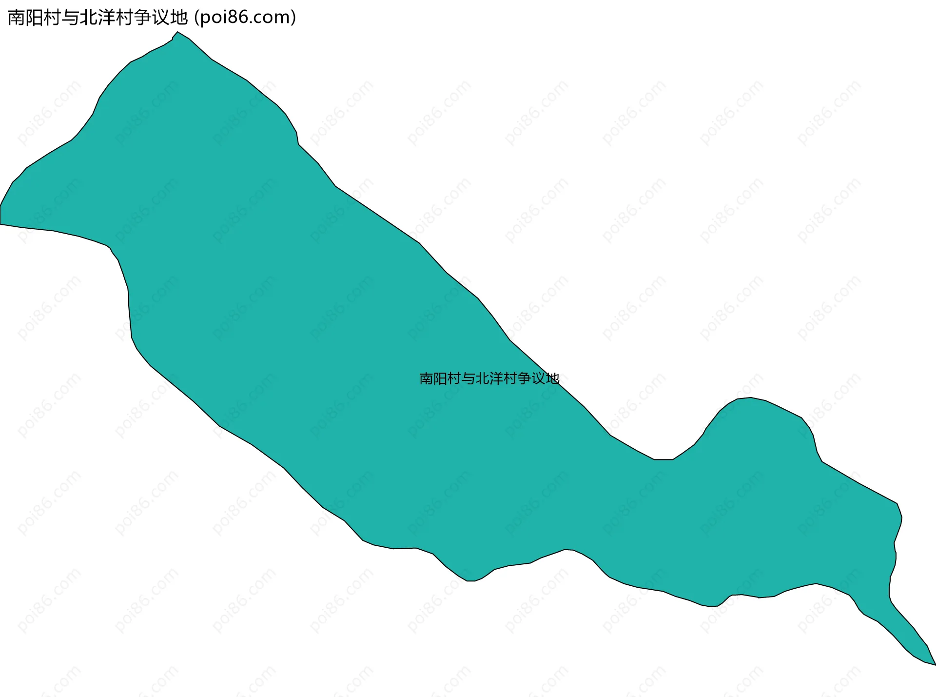 南阳村与北洋村争议地边界地图