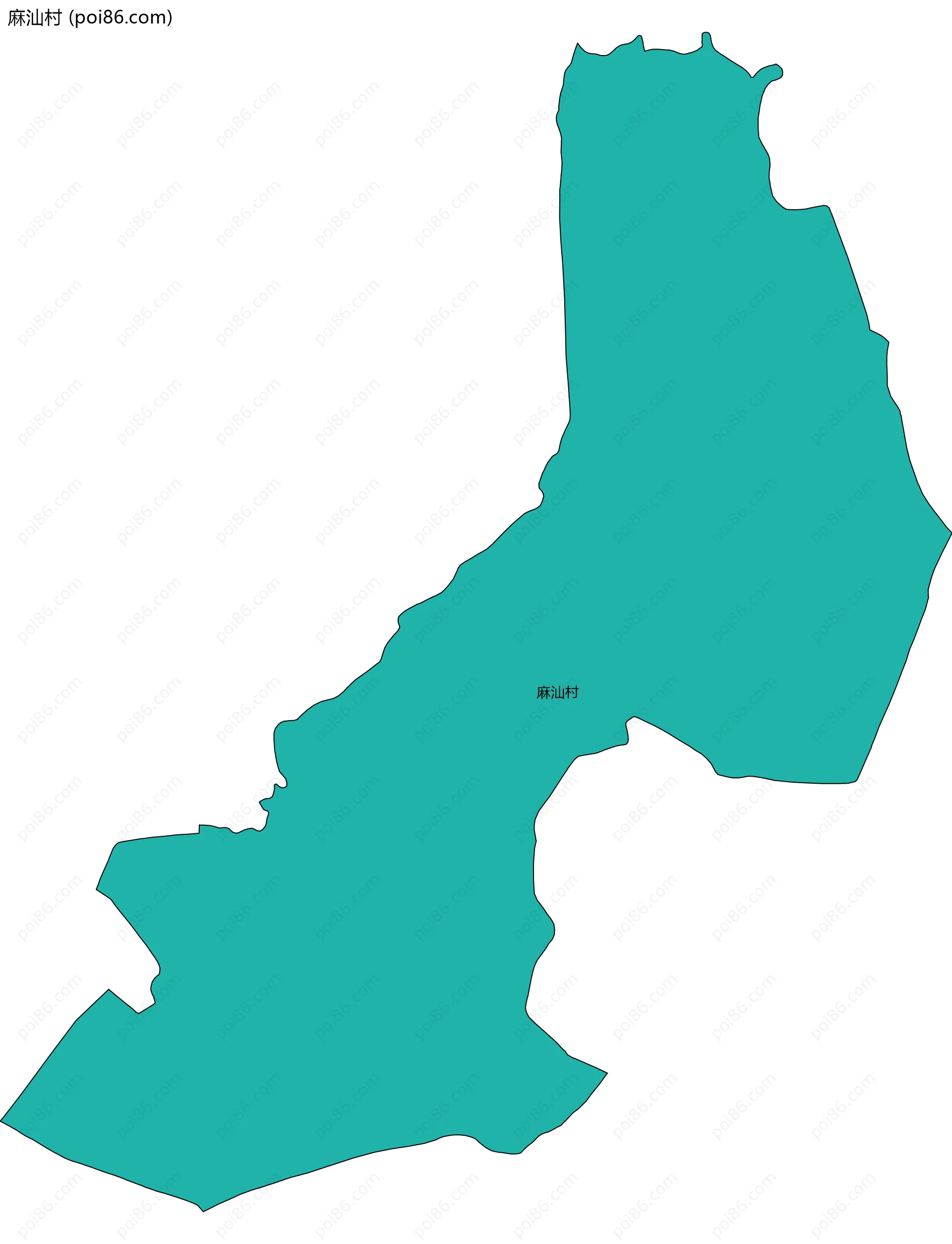 麻汕村边界地图