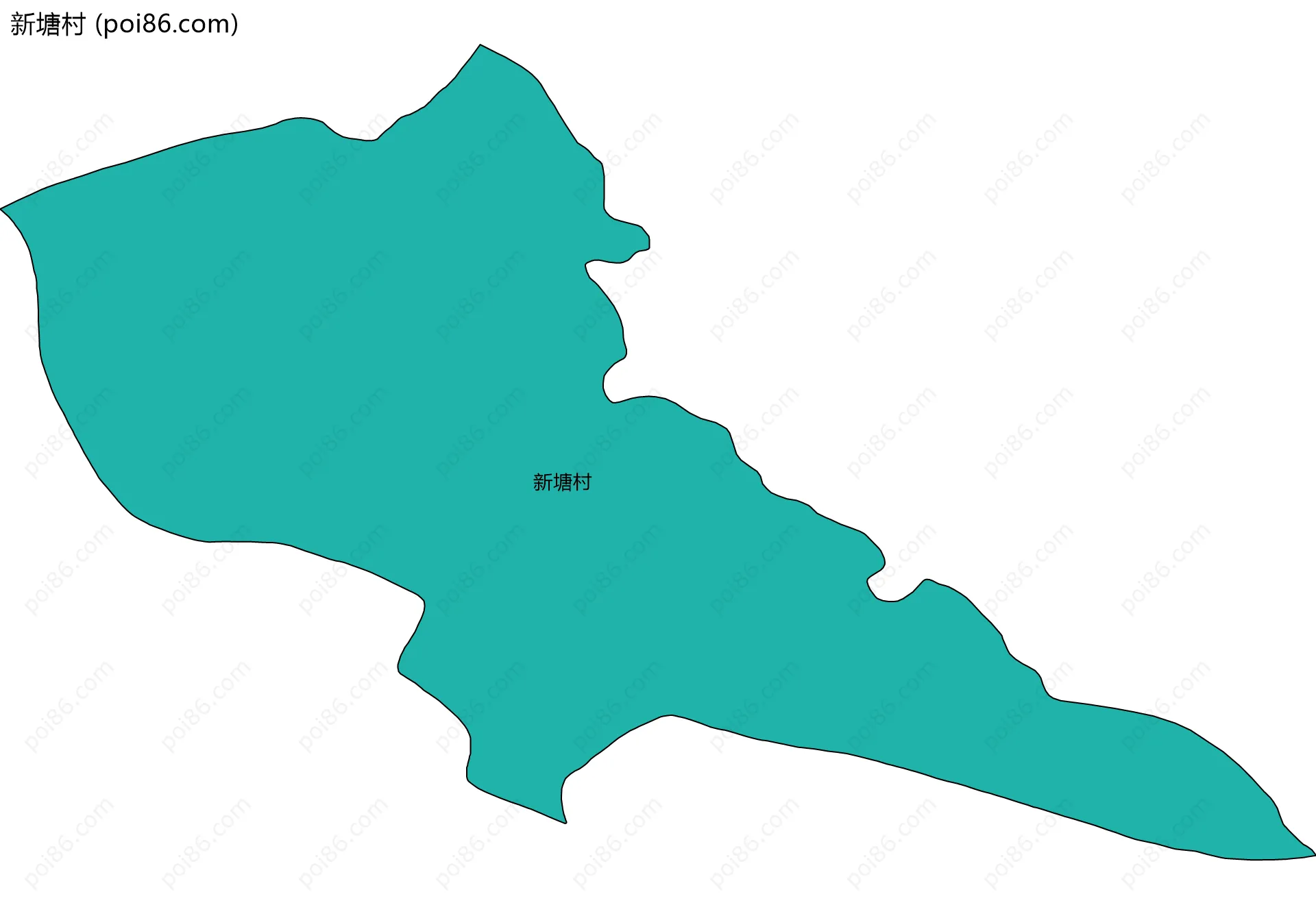 新塘村边界地图