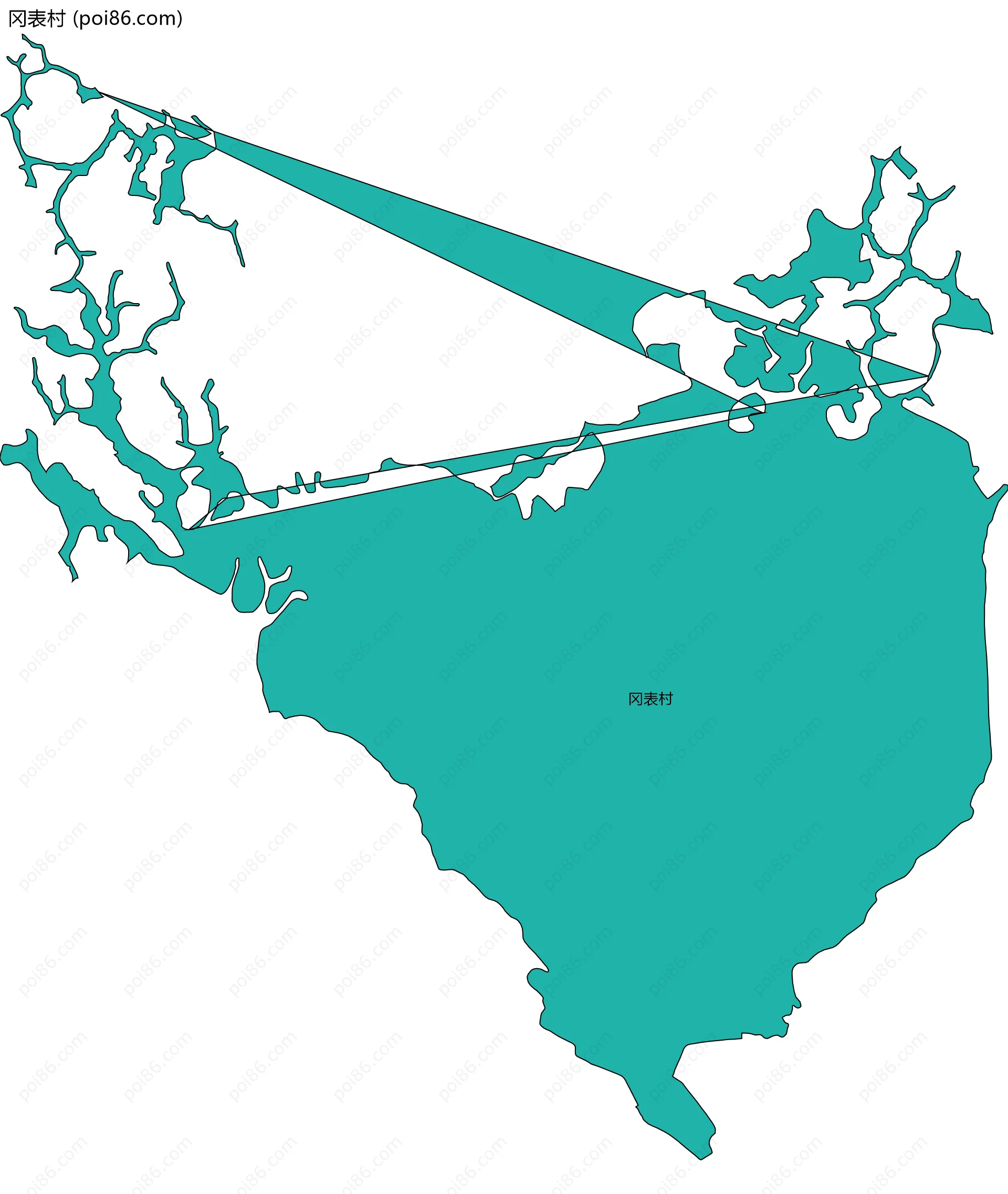 冈表村边界地图