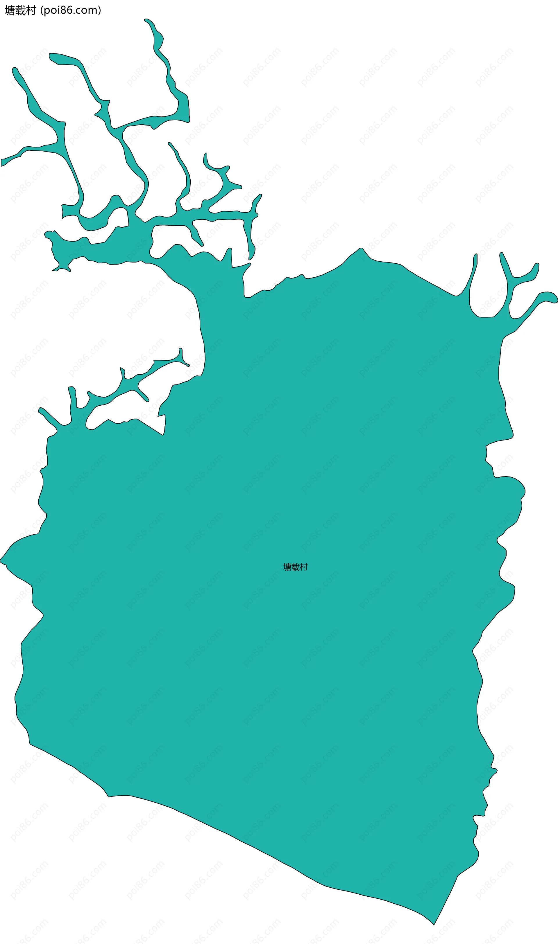 塘载村边界地图