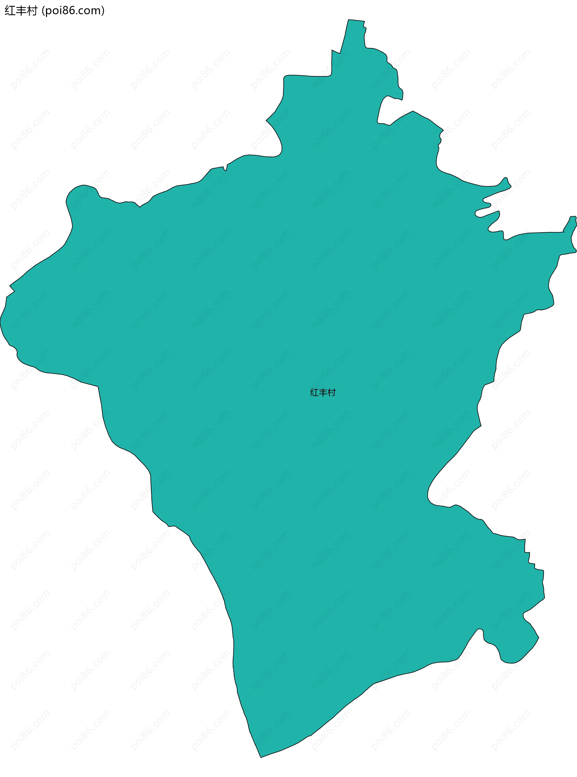 红丰村边界地图