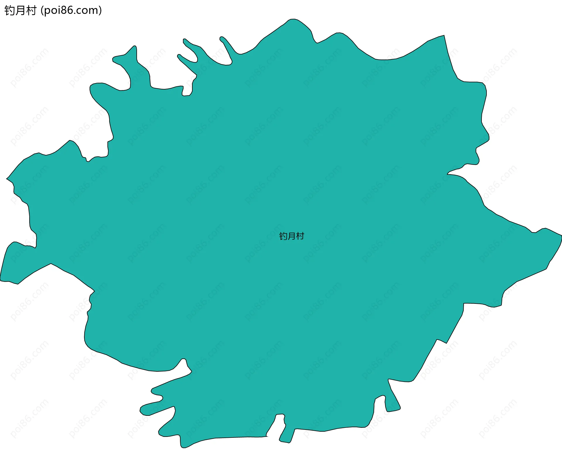 钓月村边界地图