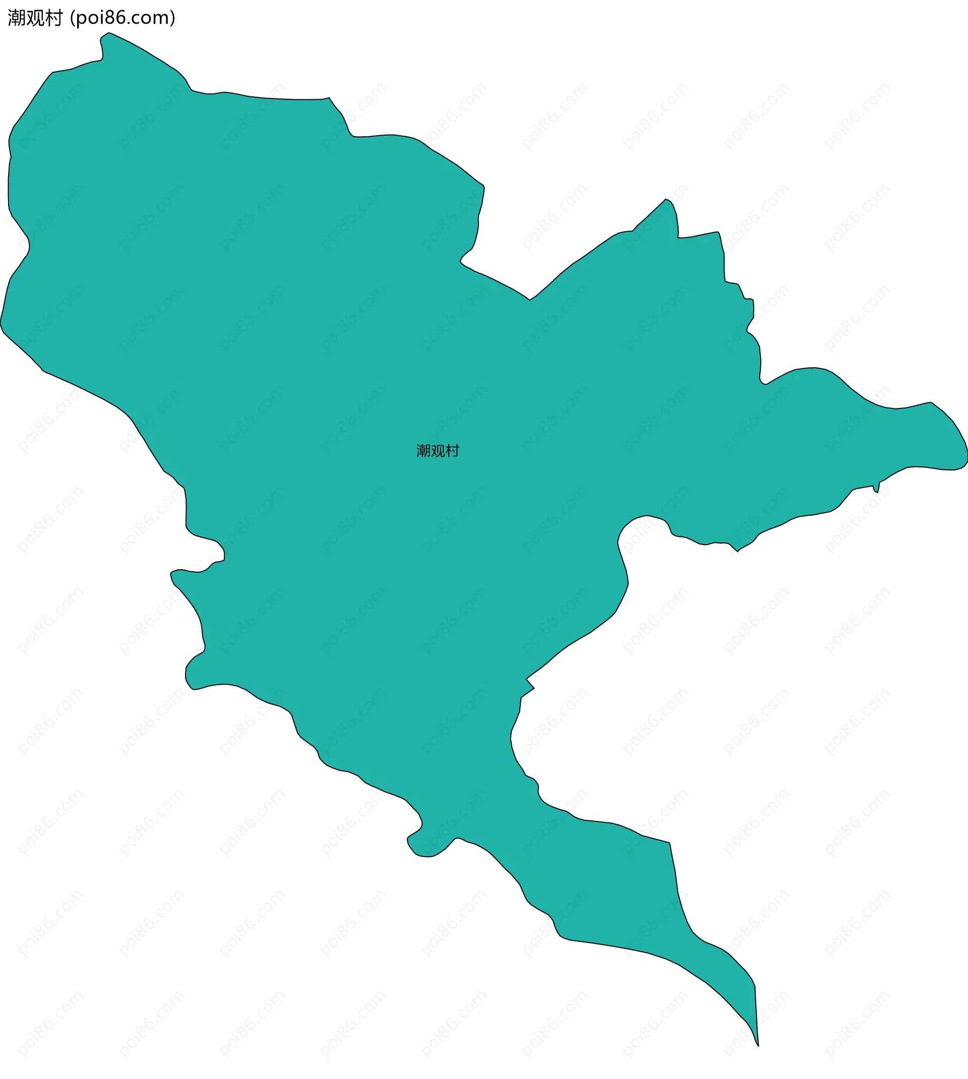 潮观村边界地图