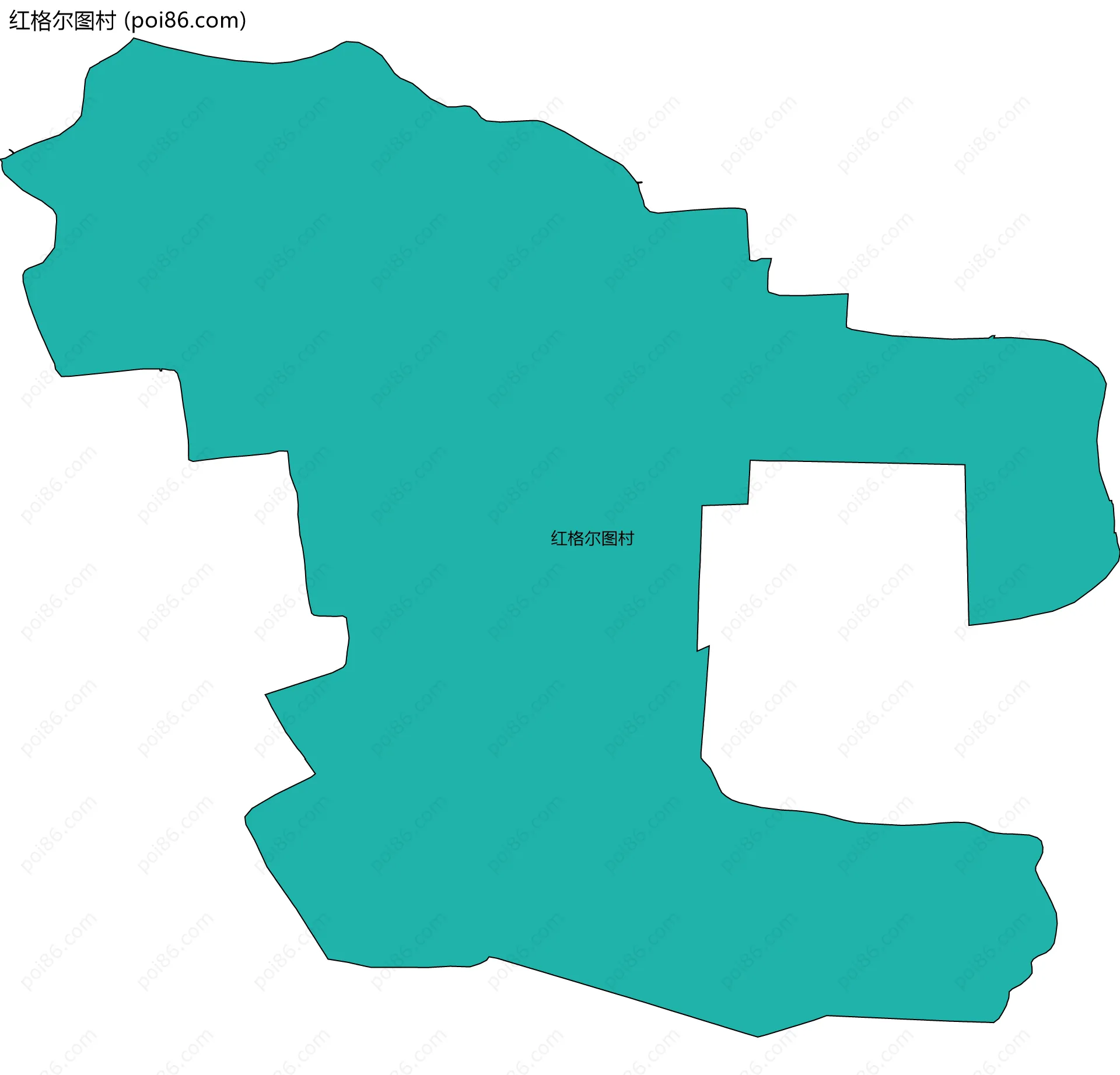 红格尔图村边界地图