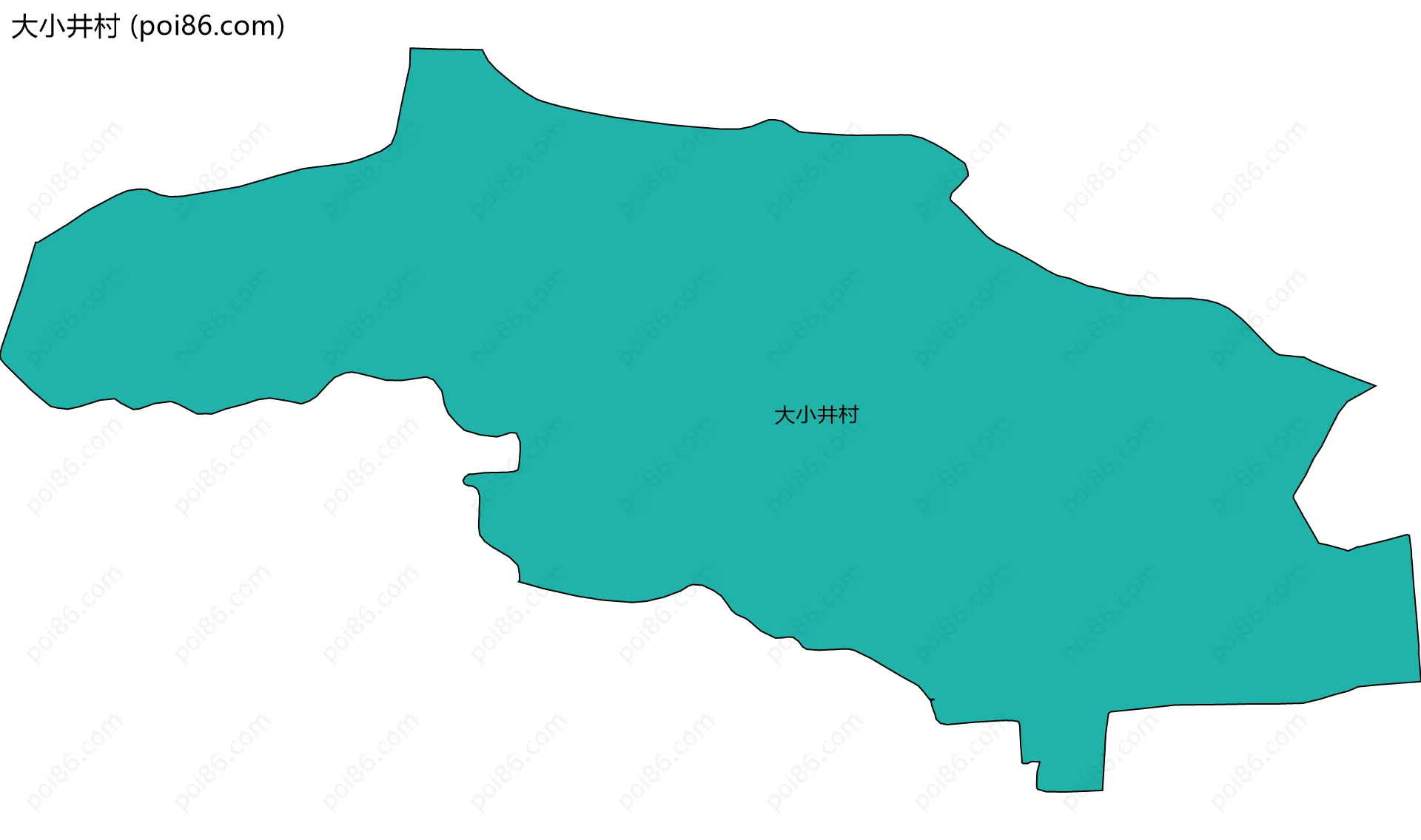 大小井村边界地图