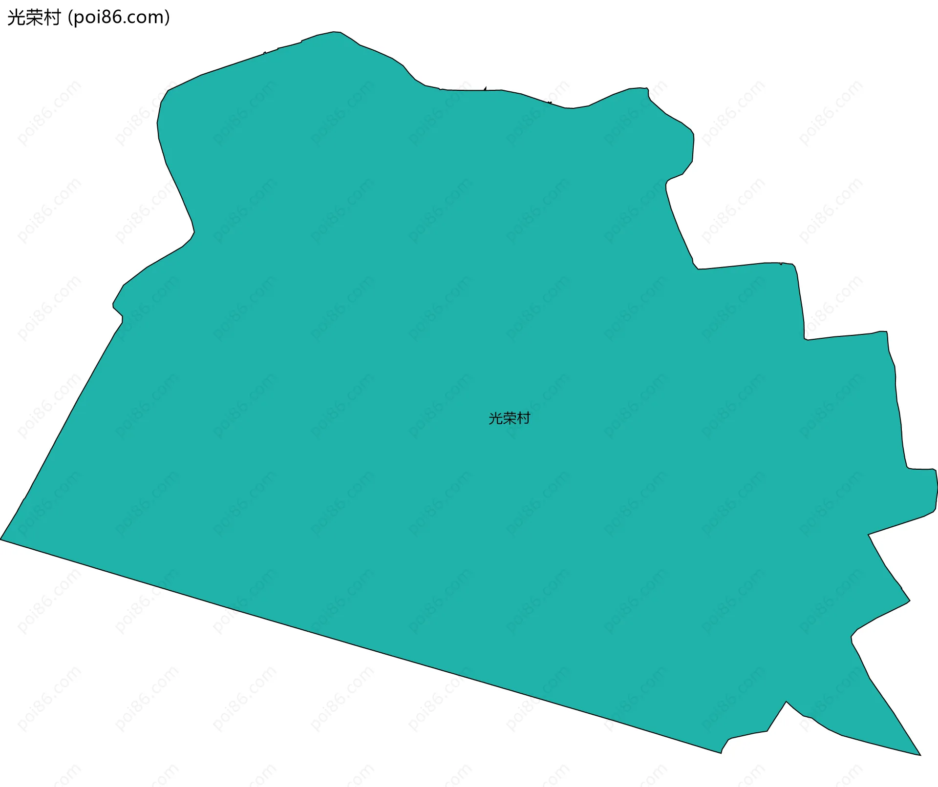 光荣村边界地图