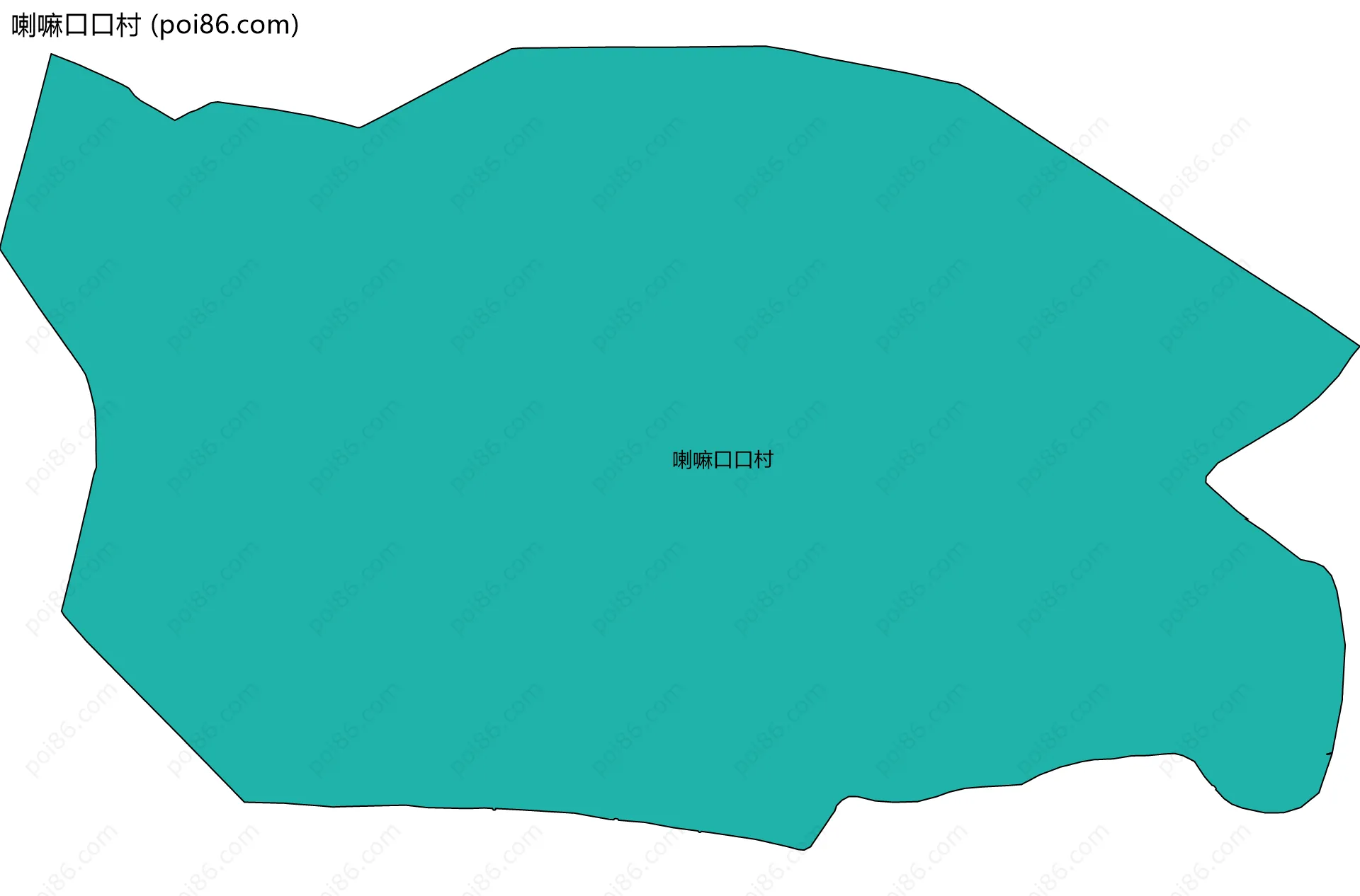 喇嘛口口村边界地图