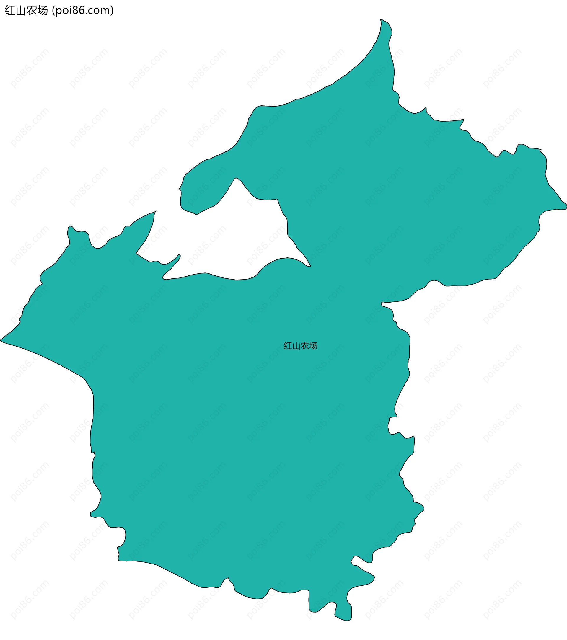 红山农场边界地图