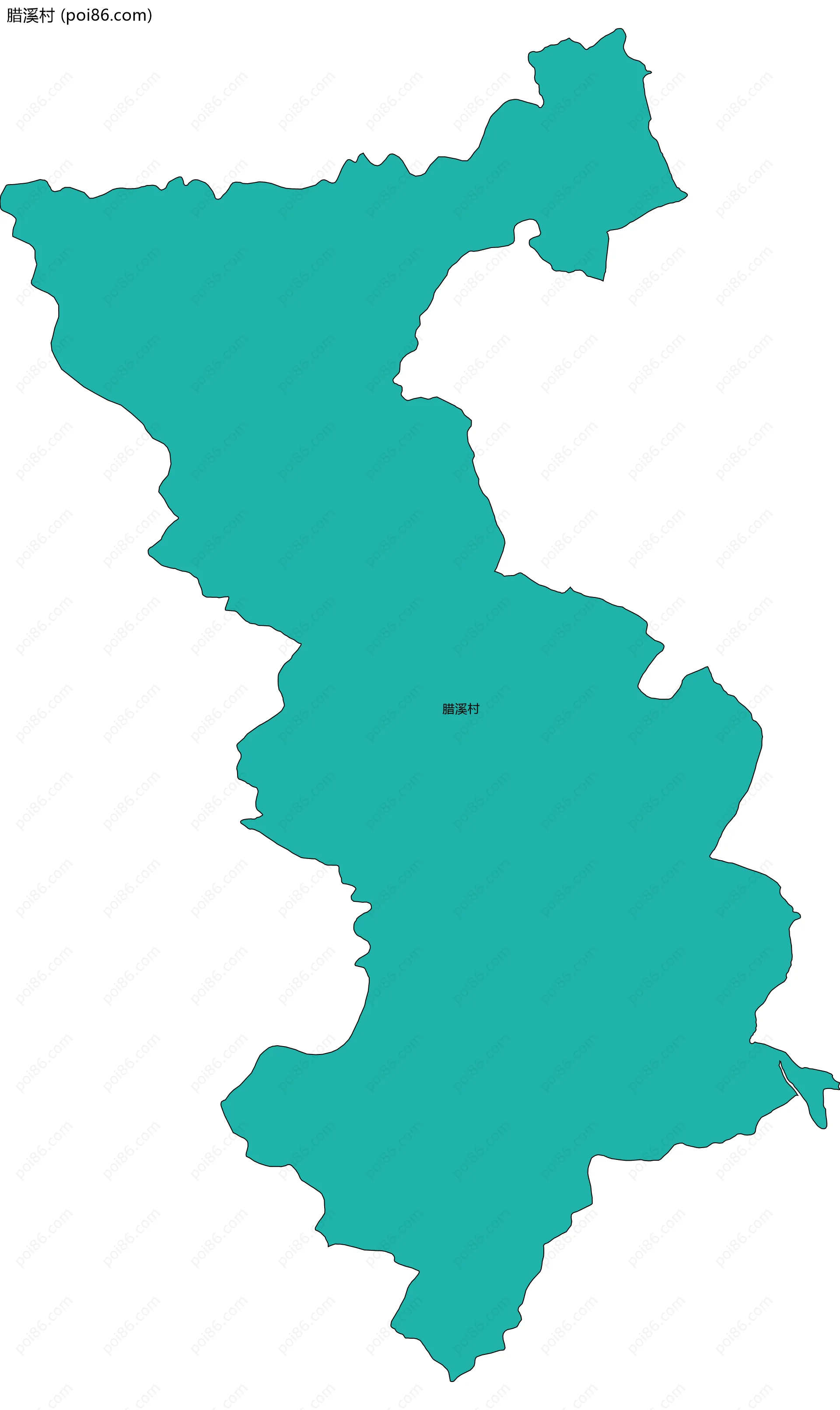 腊溪村边界地图