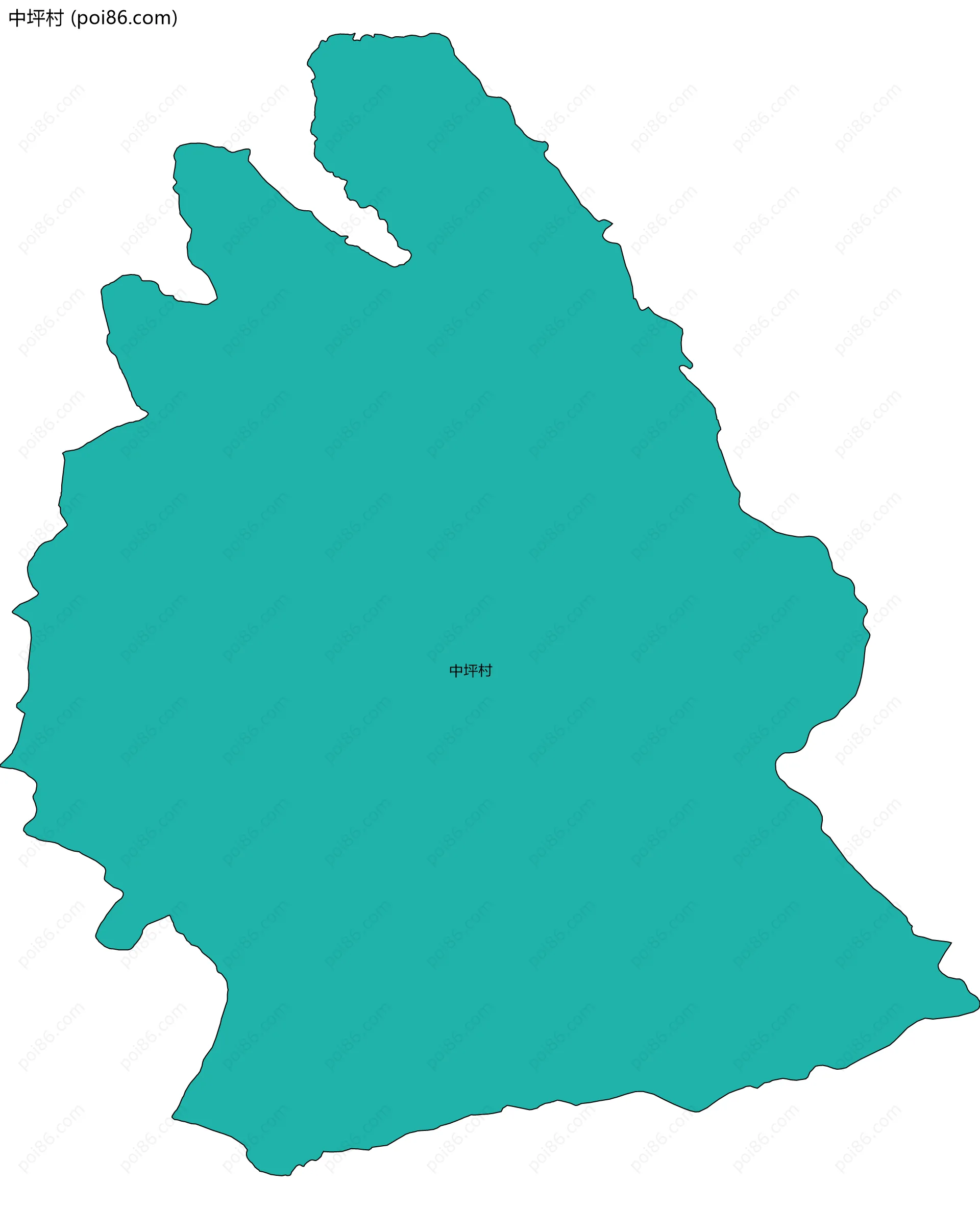 中坪村边界地图